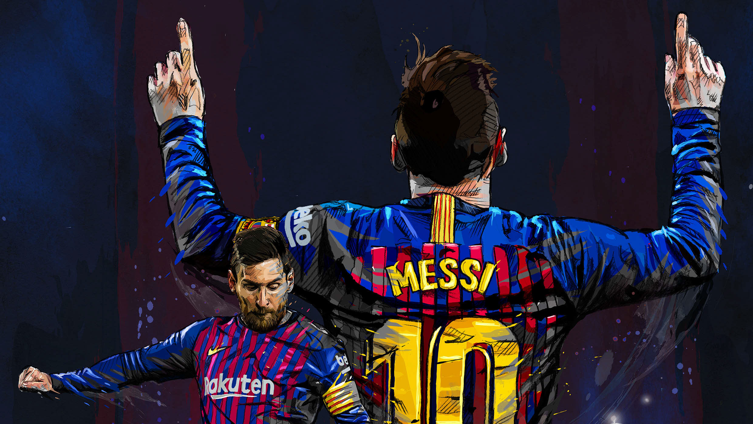Lionel Messi FC Art 4k walpapper