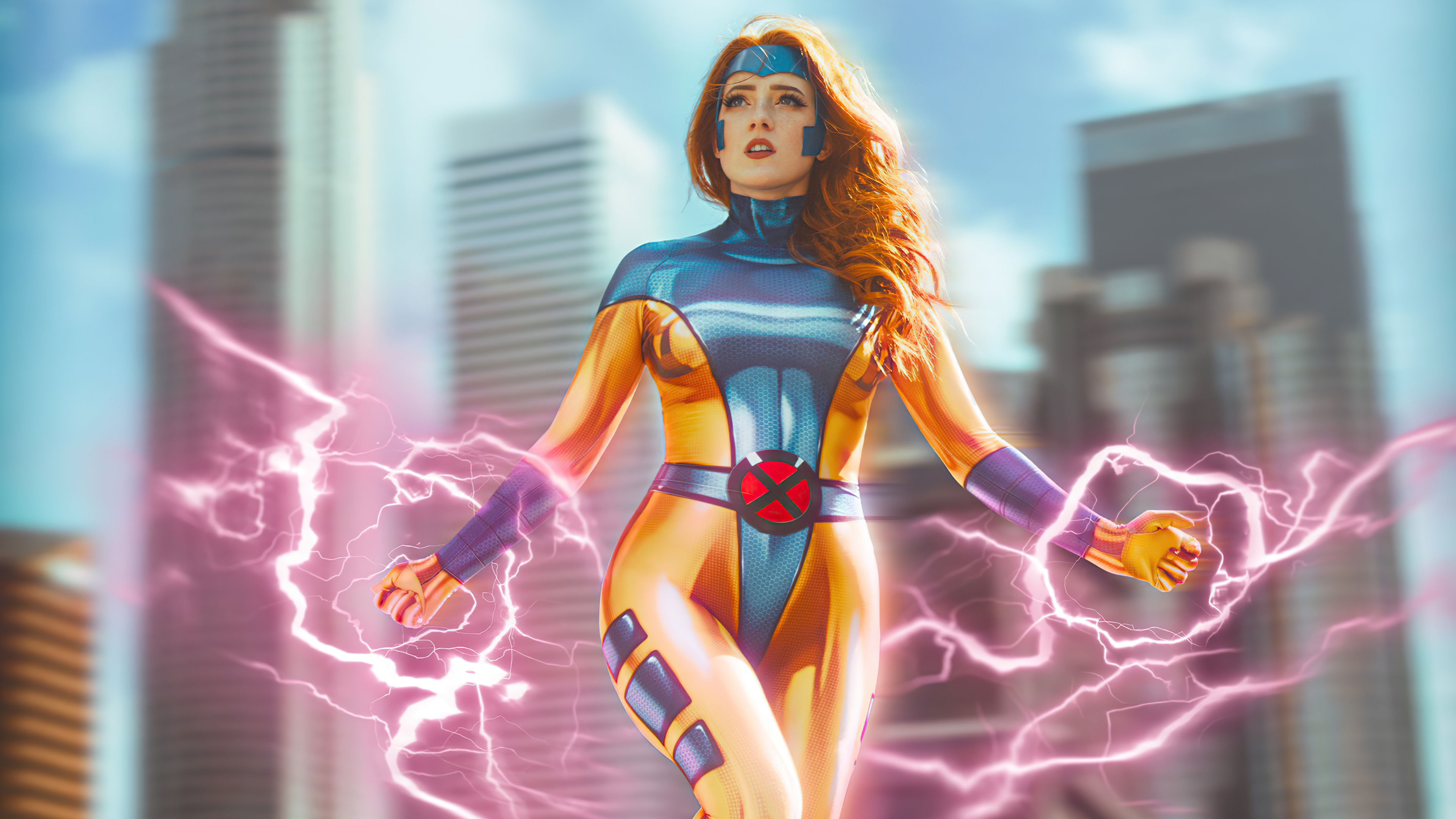 jean grey cosplay powers 4k 1690559410