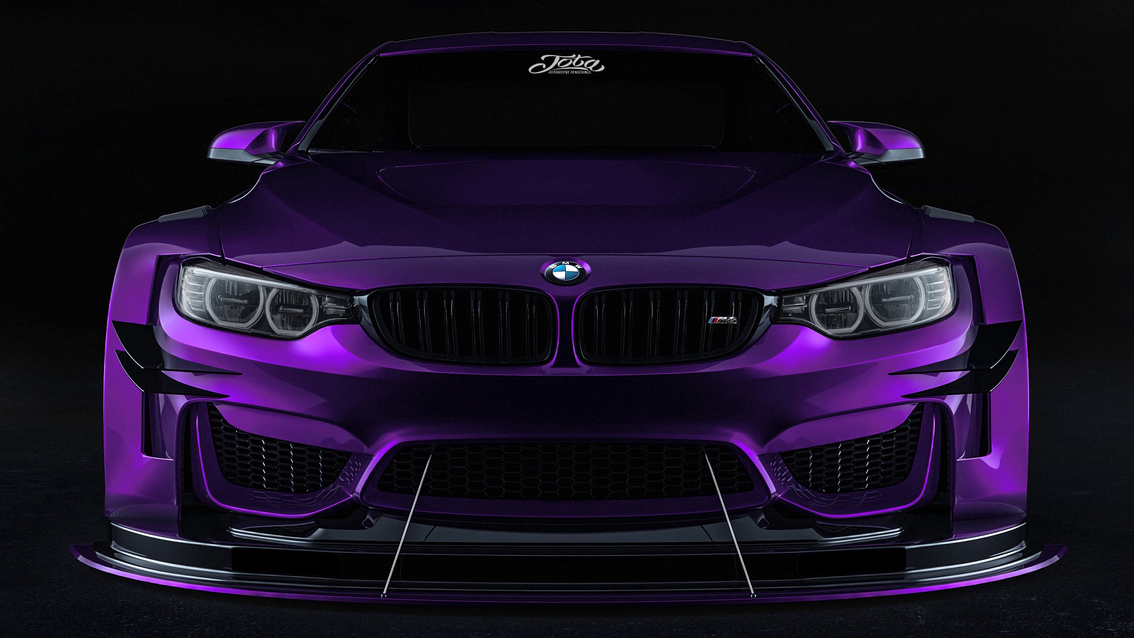 bmw car sportscar purple front view 4k 1691828627