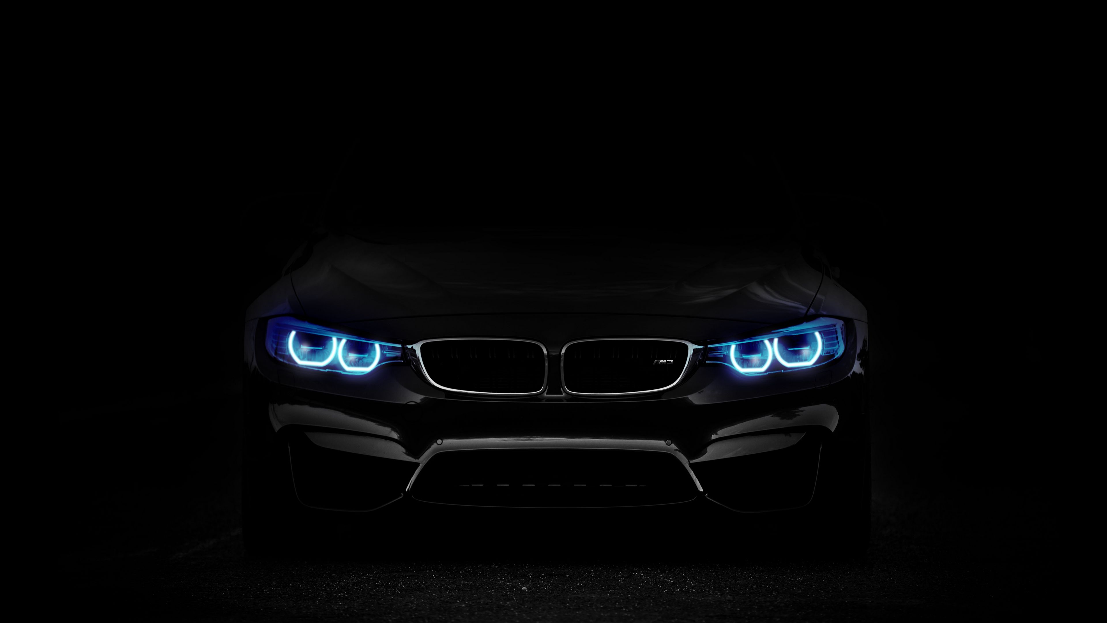 bmw headlights lights car dark 4k 1691771365