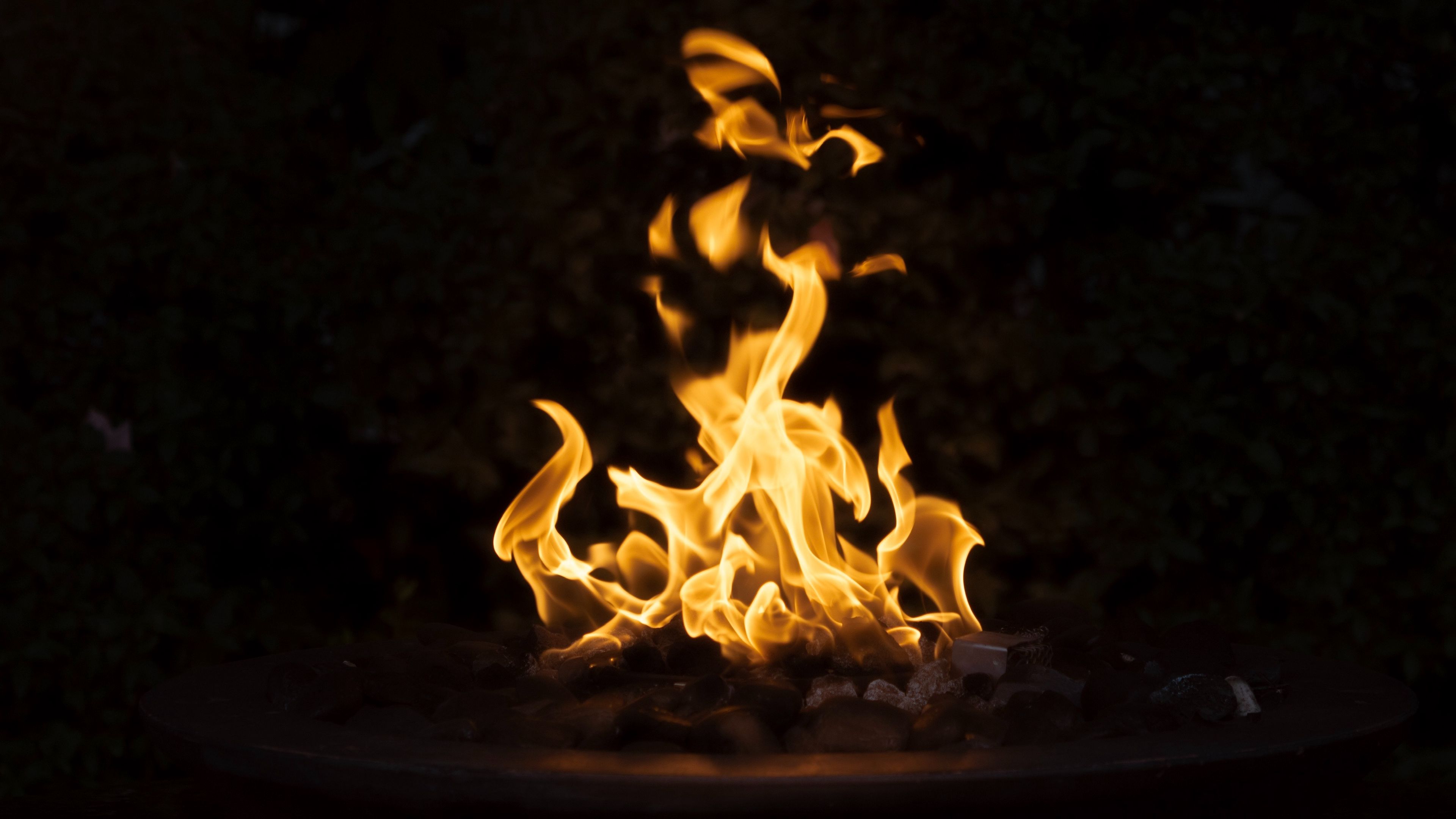 bonfire fire dark flame burning 4k 1691849539