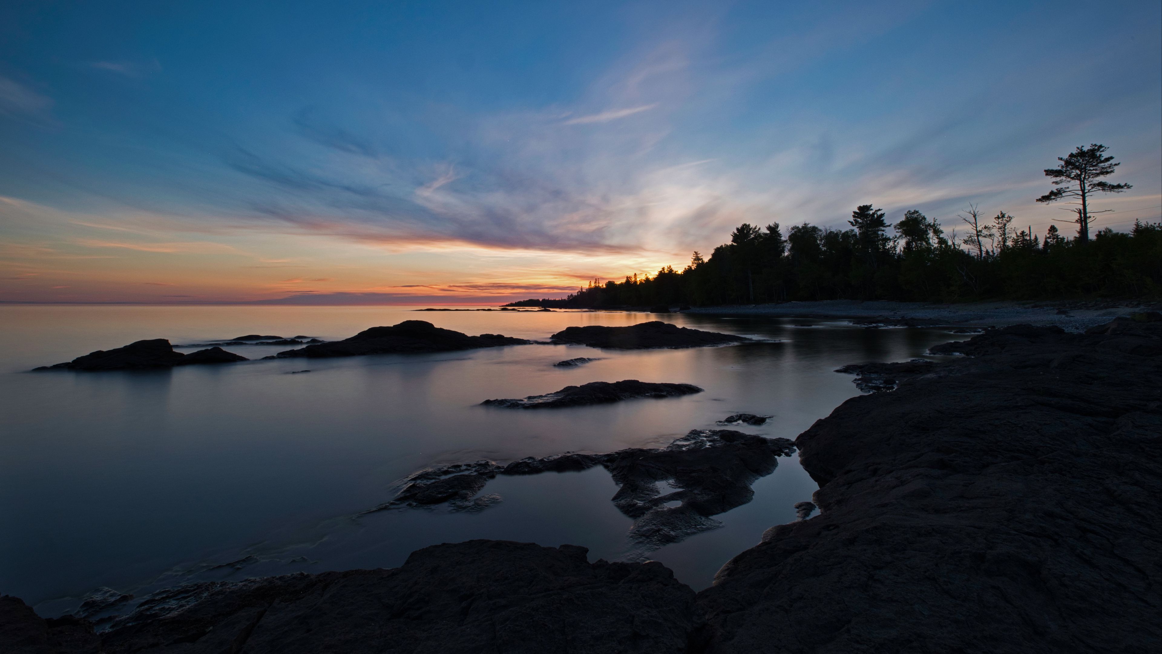 coast silhouettes dark 4k 1692181428