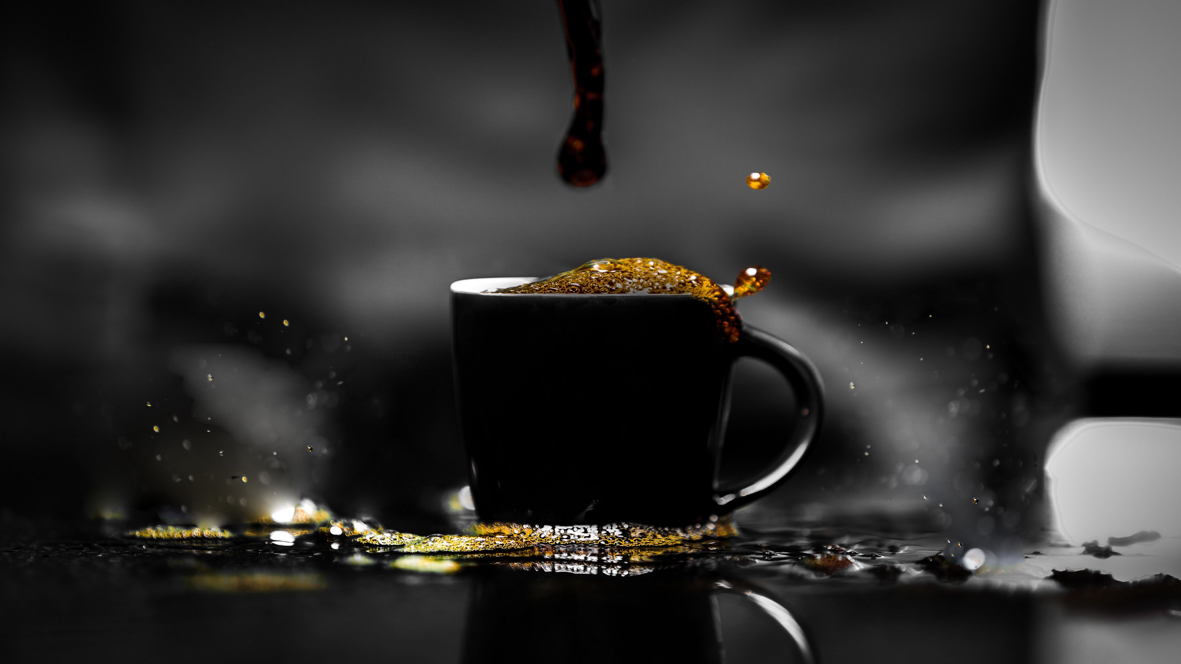 coffee dark drink spray 4k 1692180672