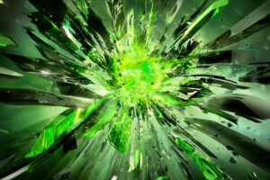 crystals debris explosion light 4k 1691575448