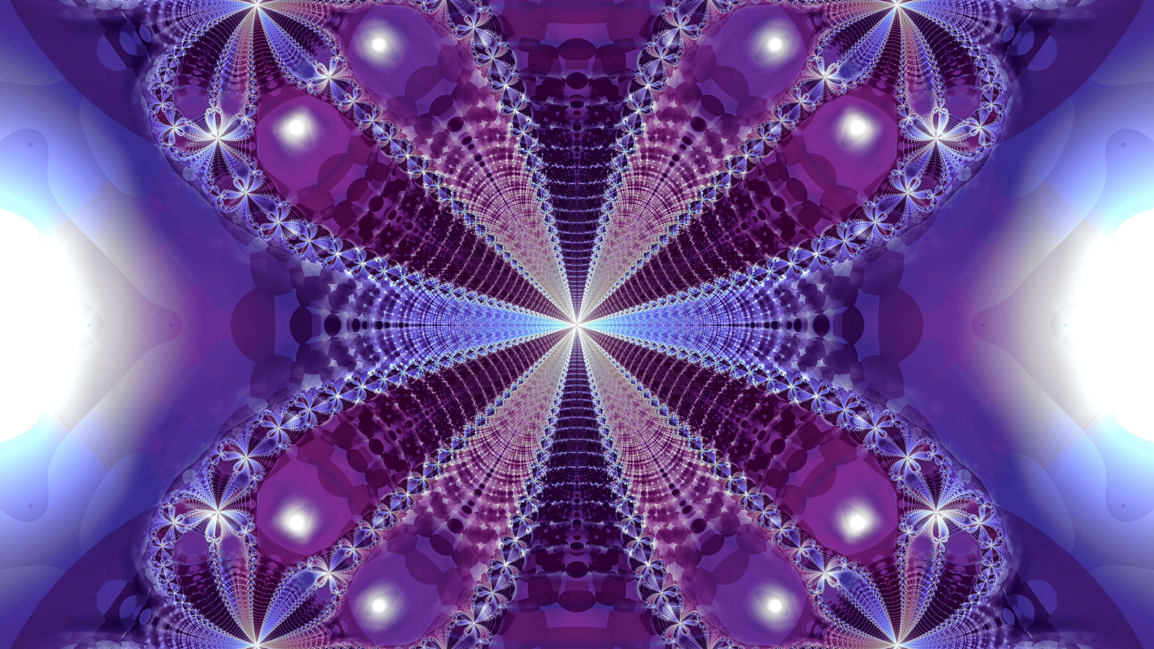 fractal pattern shapes purple abstraction 4k 1691767175