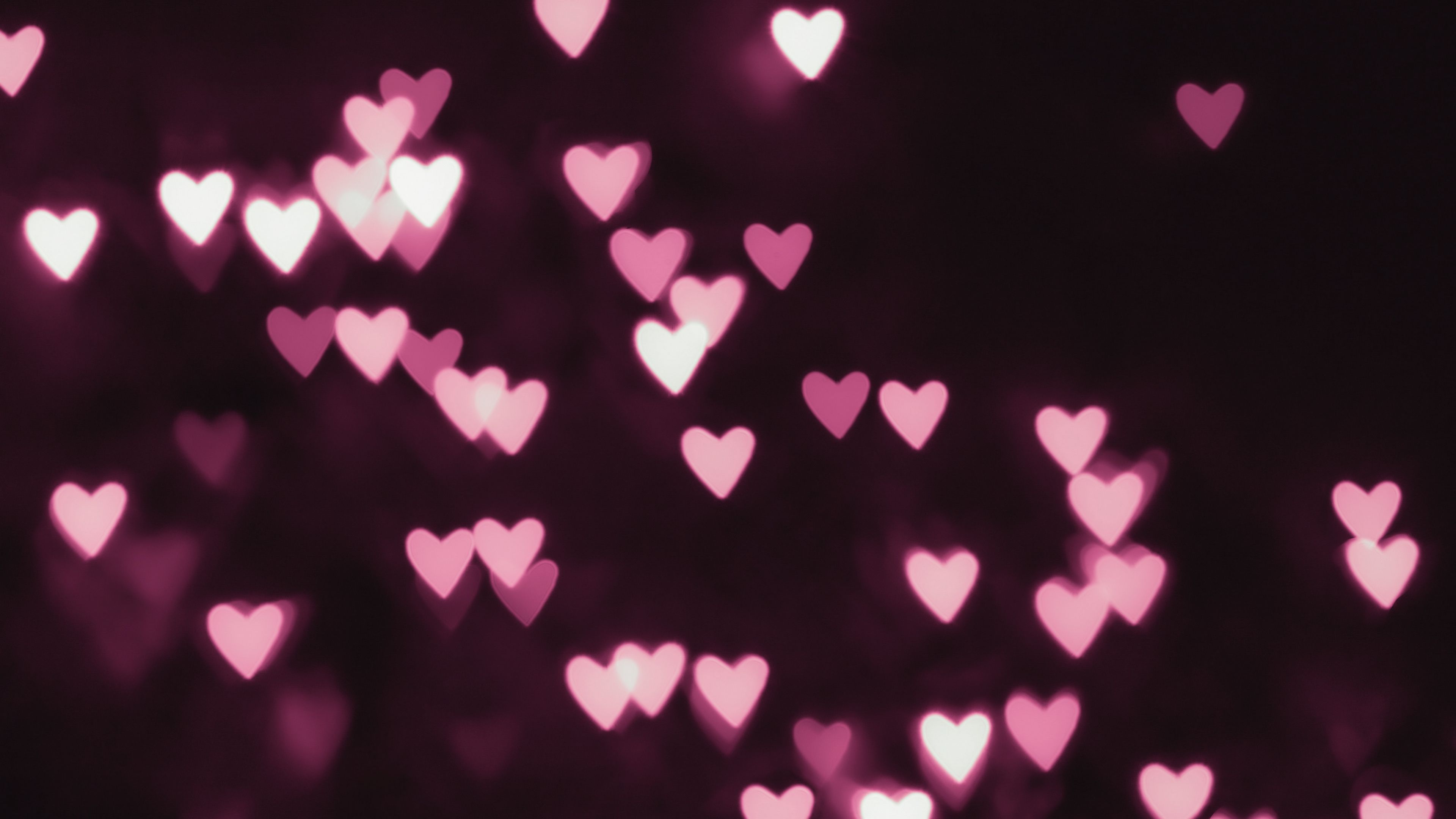 hearts light abstraction neon 4k 1691589888