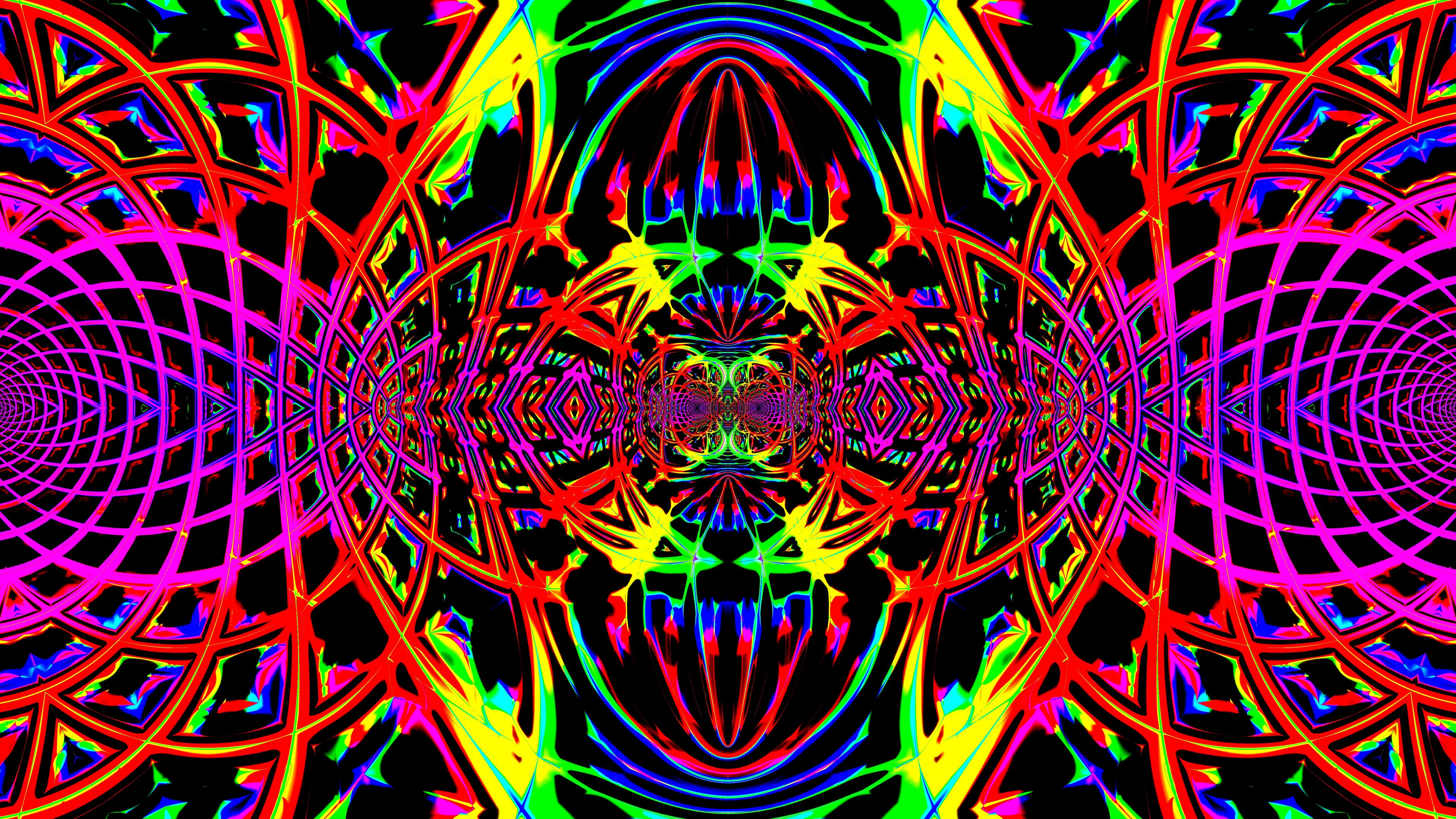 kaleidoscope lines stripes abstraction bright 4k 1691589883