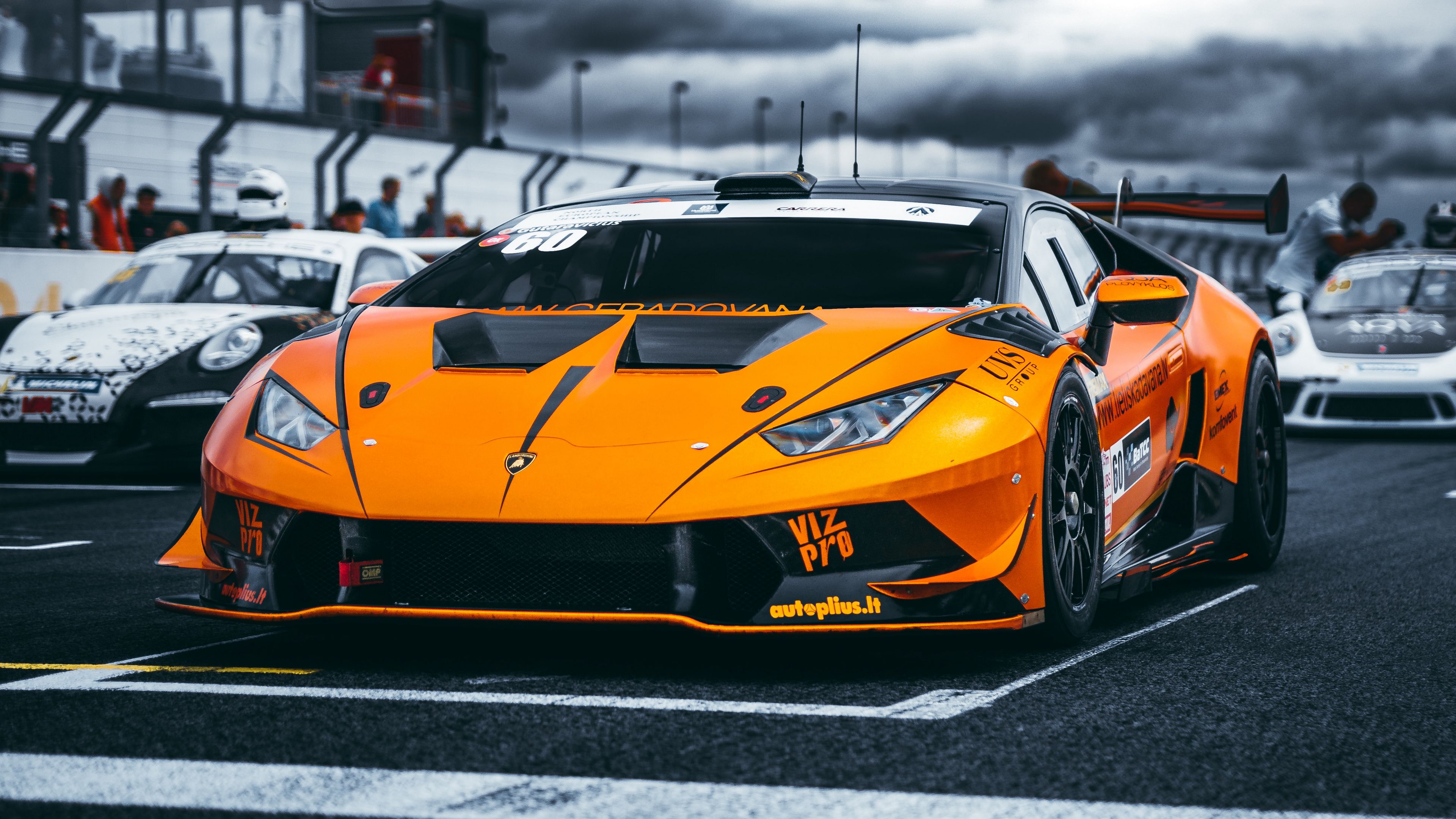 lamborghini car sports car orange racing 4k 1691771365