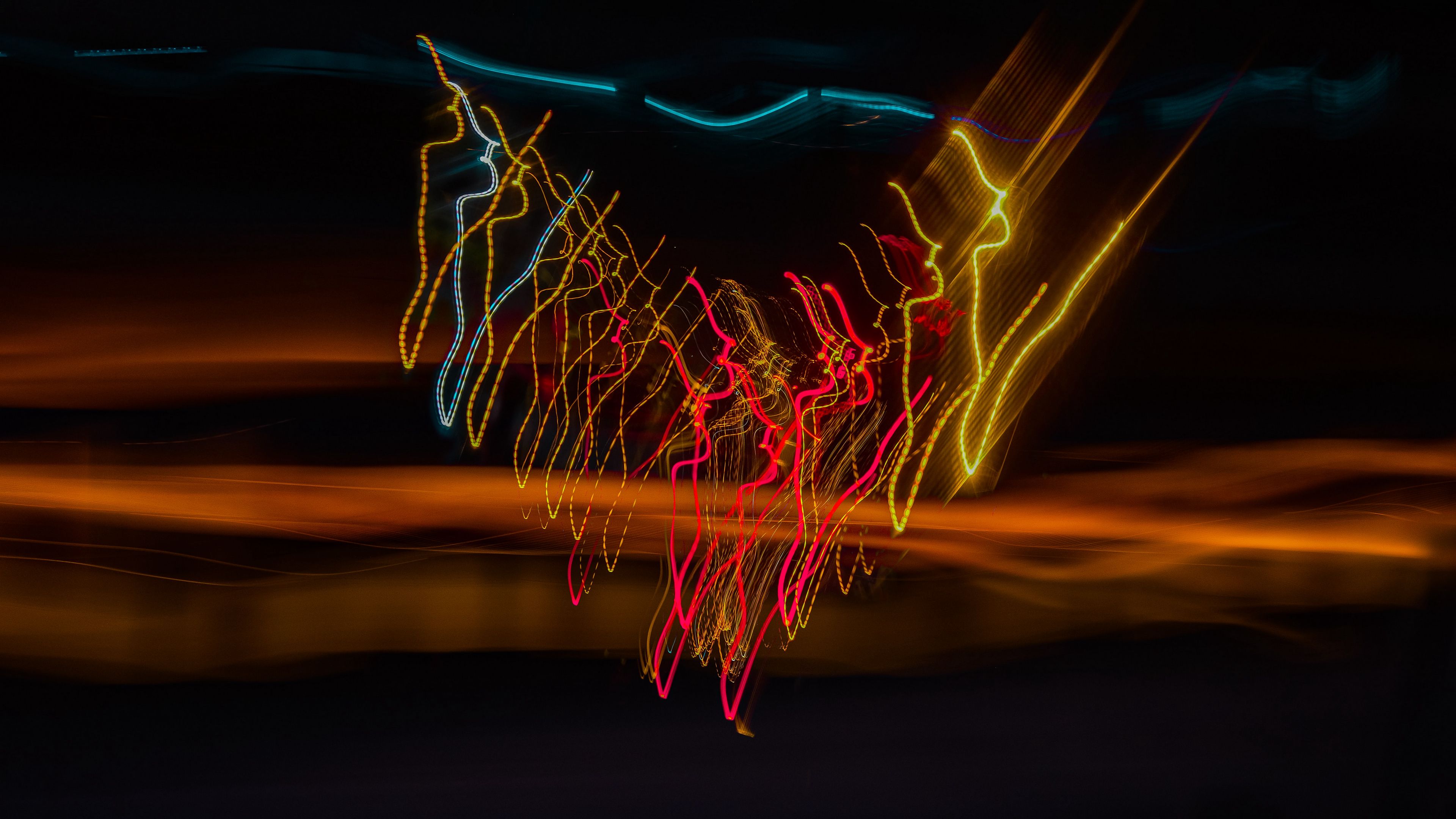 light lines long exposure glow abstraction 4k 1691686546