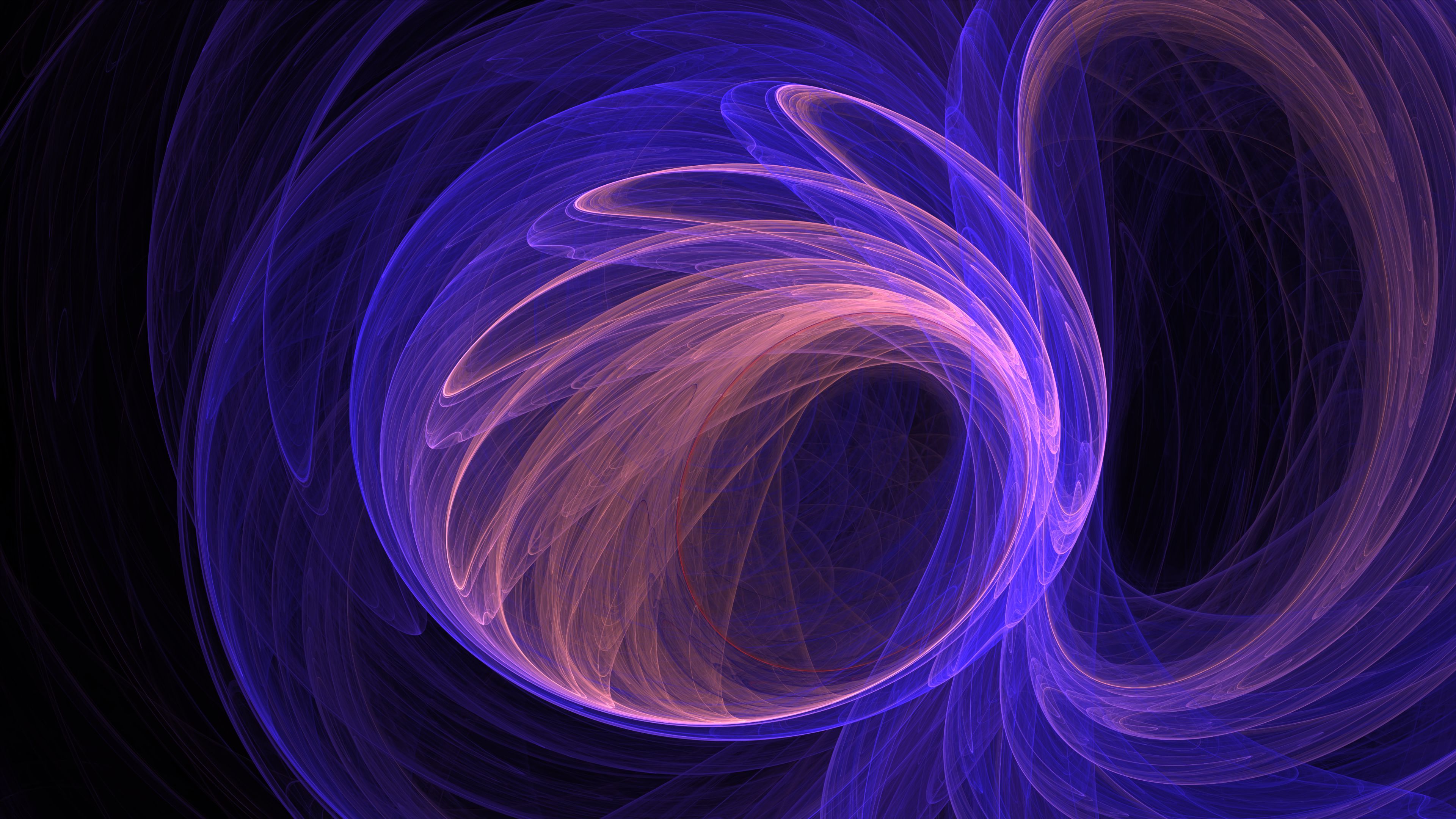 lines spiral glow abstraction 4k 1691670470