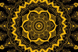 mandala pattern abstraction tangled yellow 4k 1691575448 1