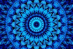 mandala pattern circles blue bright 4k 1691767499