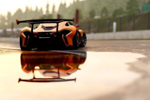 mclaren p1 mclaren sports car race rear view 4k 1691771365