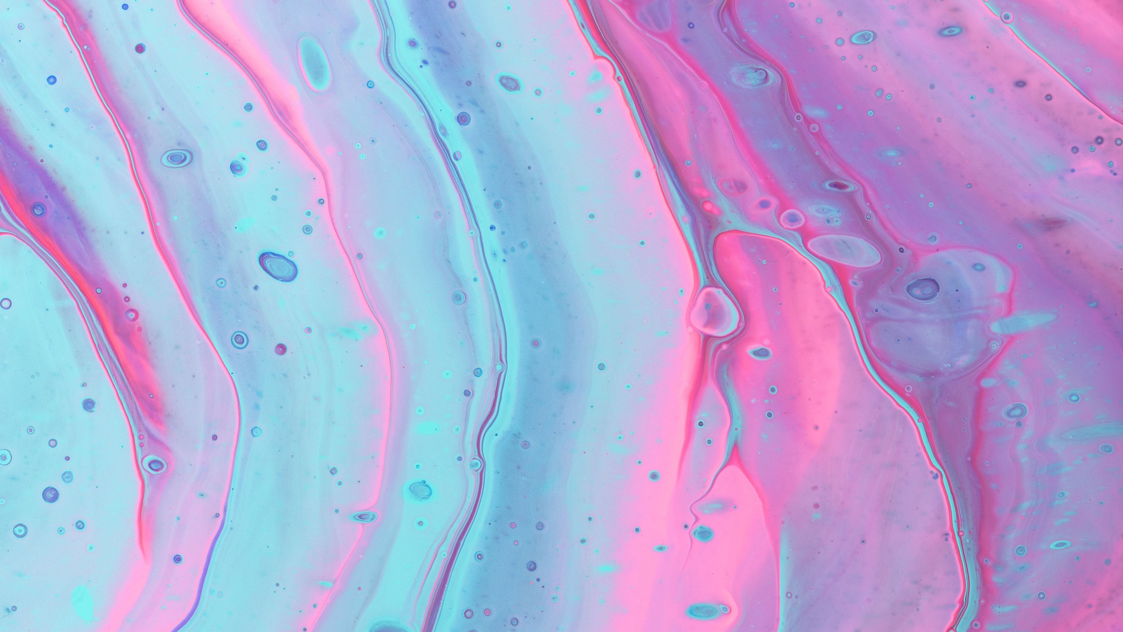 paint stains pink blue 4k 1691589888