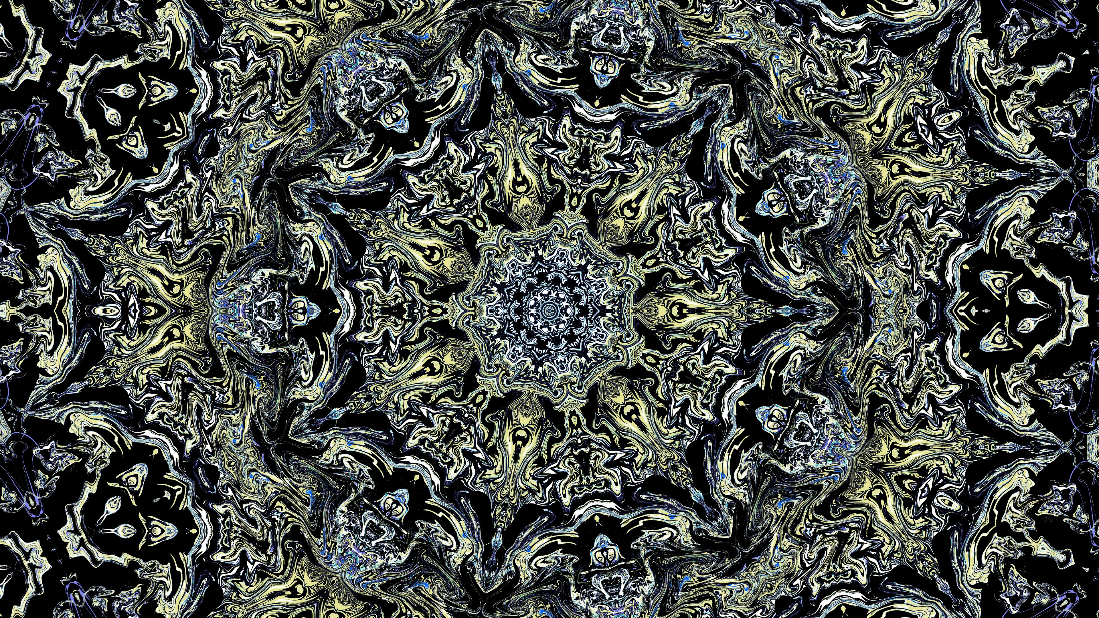 pattern fractal shapes kaleidoscope abstraction 4k 1691756341