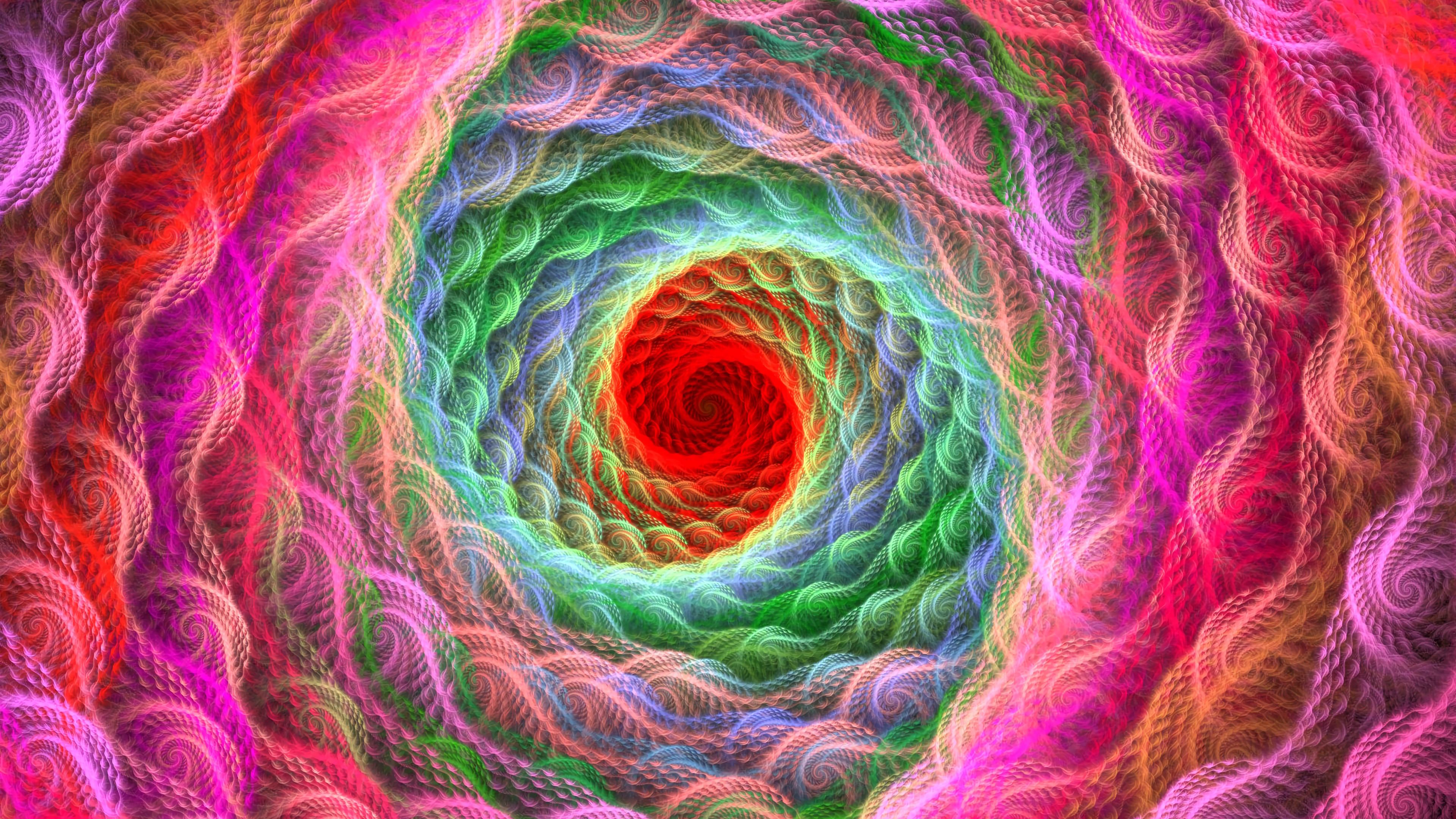 spiral bright colorful swirling fractal 4k 1691589888