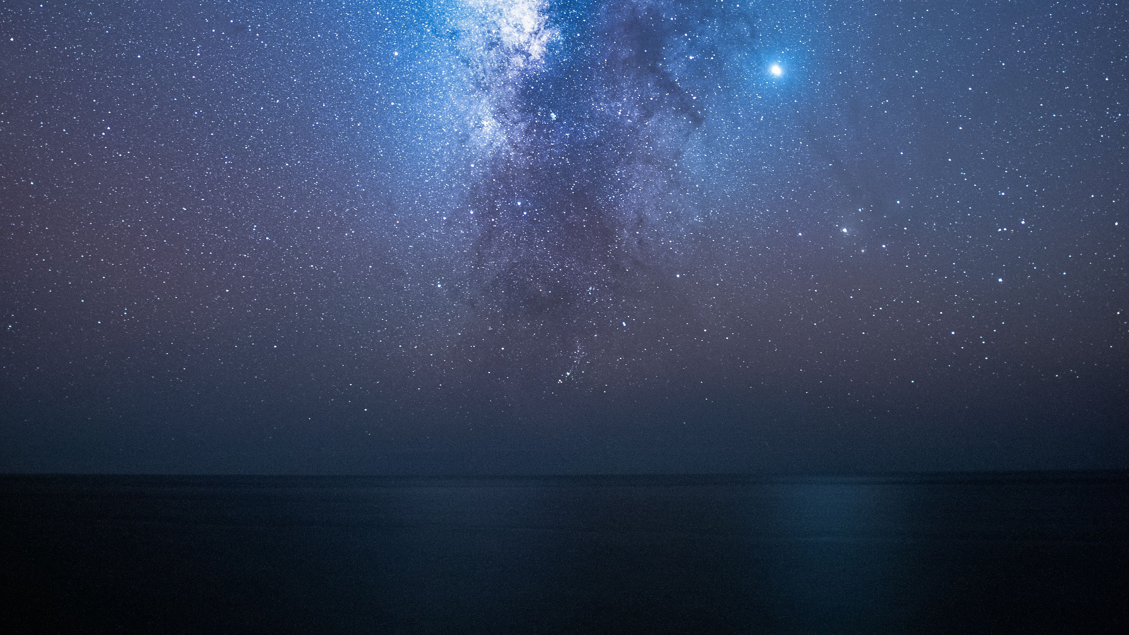 stars milky way night sea 4k walpaper 1692028755