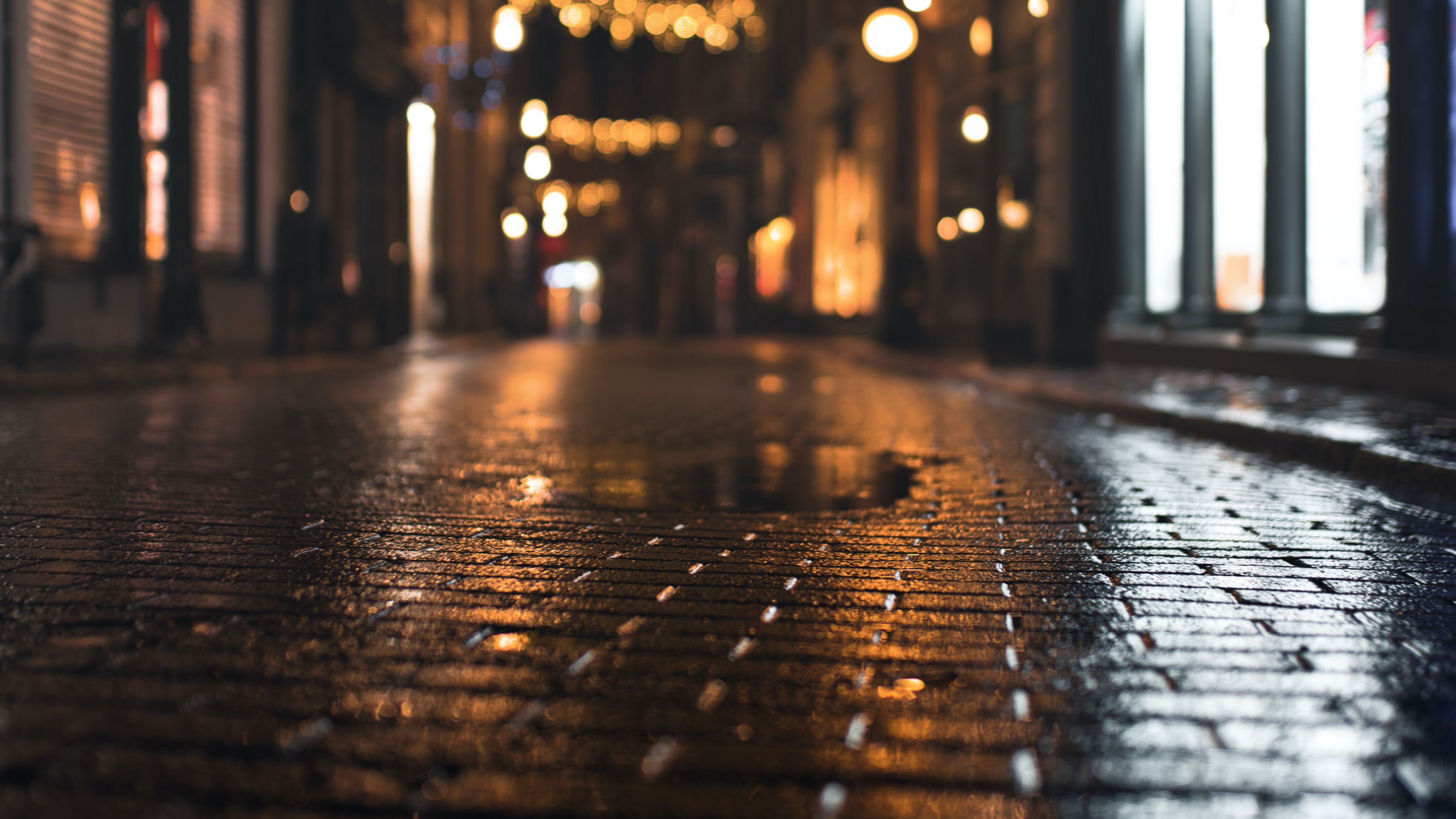 street puddle wet night 4k 1692101385