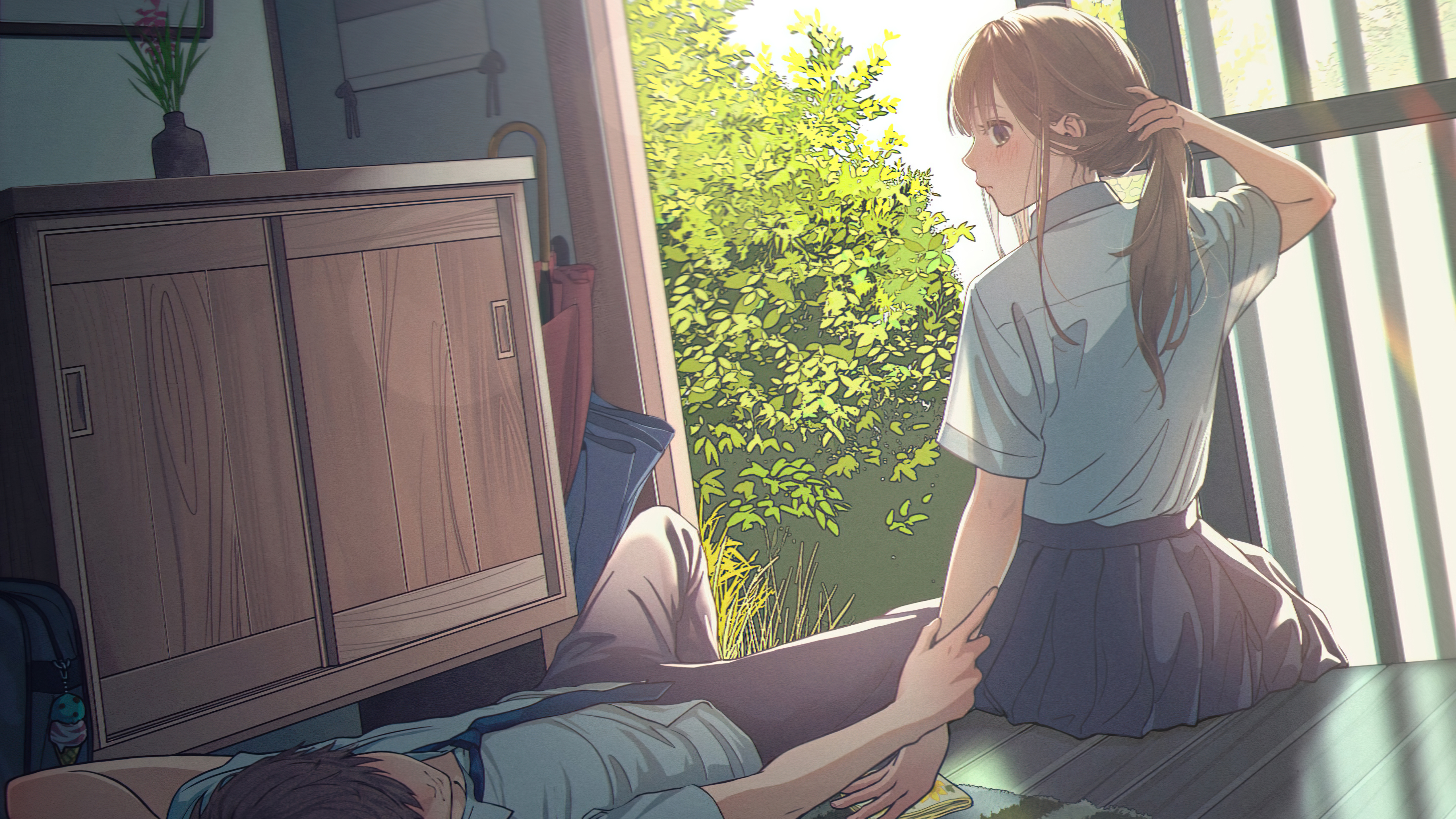 anime couple school love 4k 1696010732