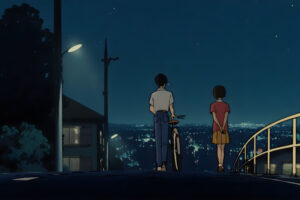 anime couple with bicycle 4k 1696019322