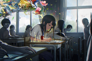 anime girl in art class 4k 1696063981 1