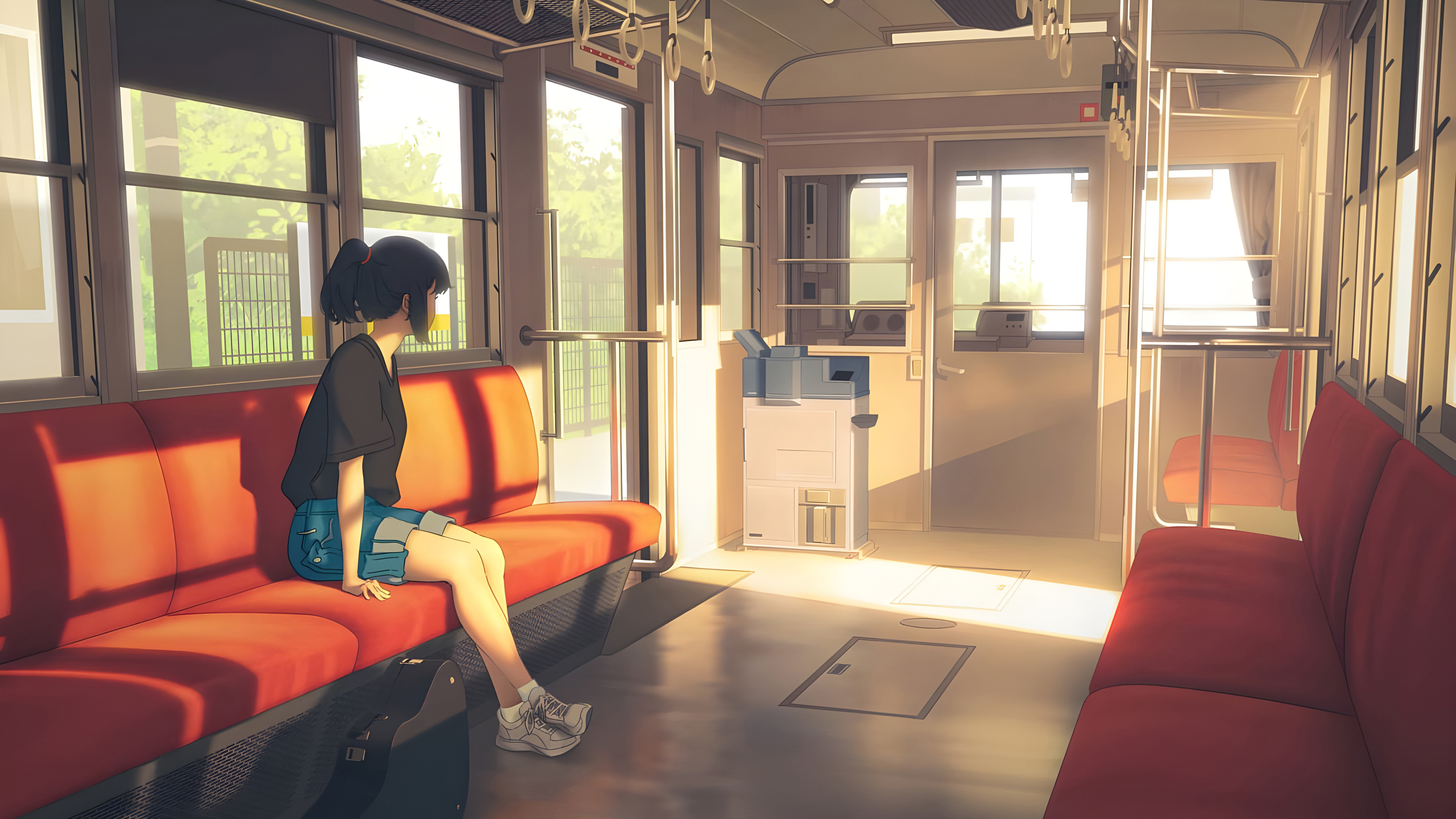 anime girl in train 4k 1696011689