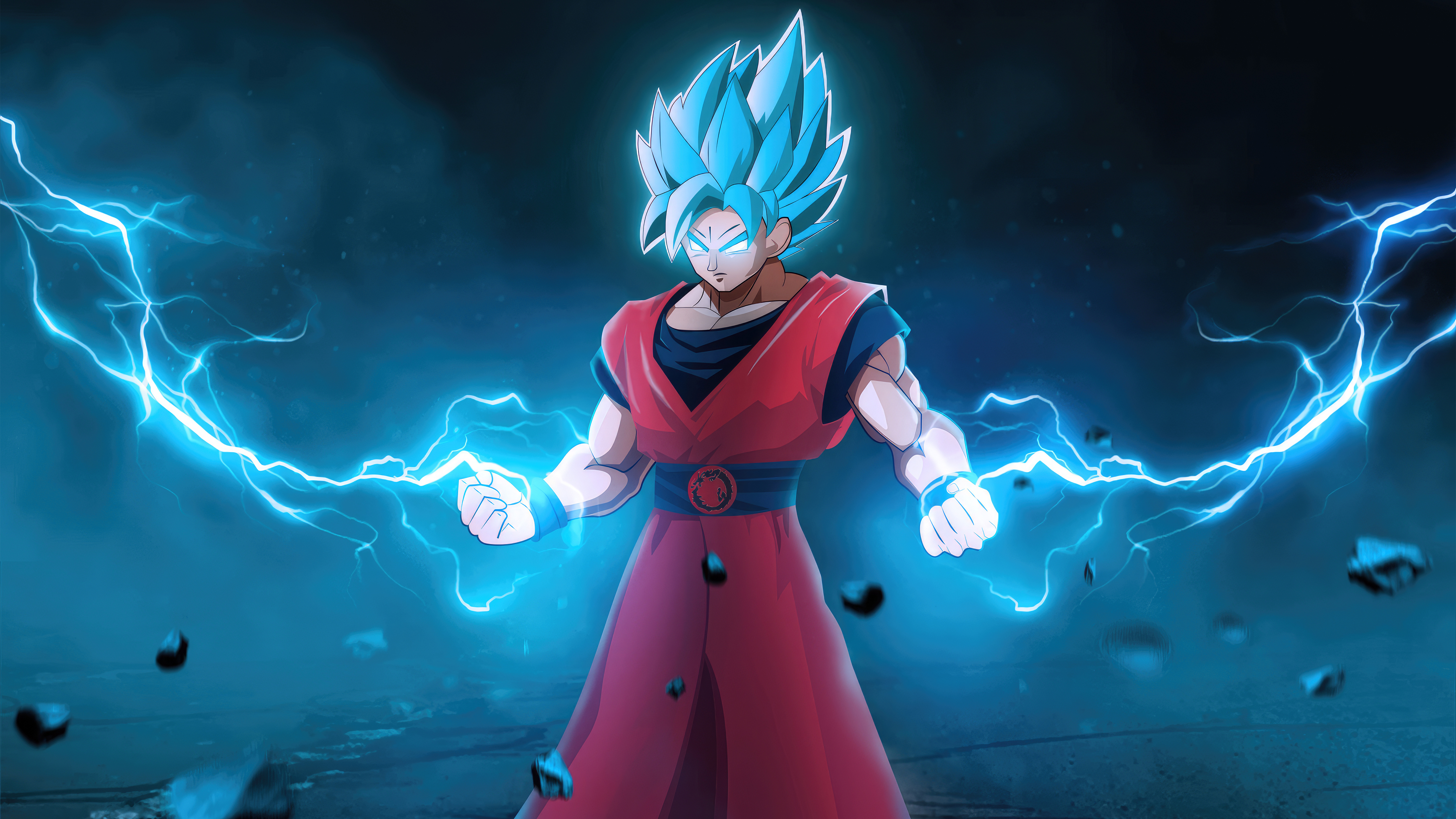 goku with lightening powers 4k 1695974386