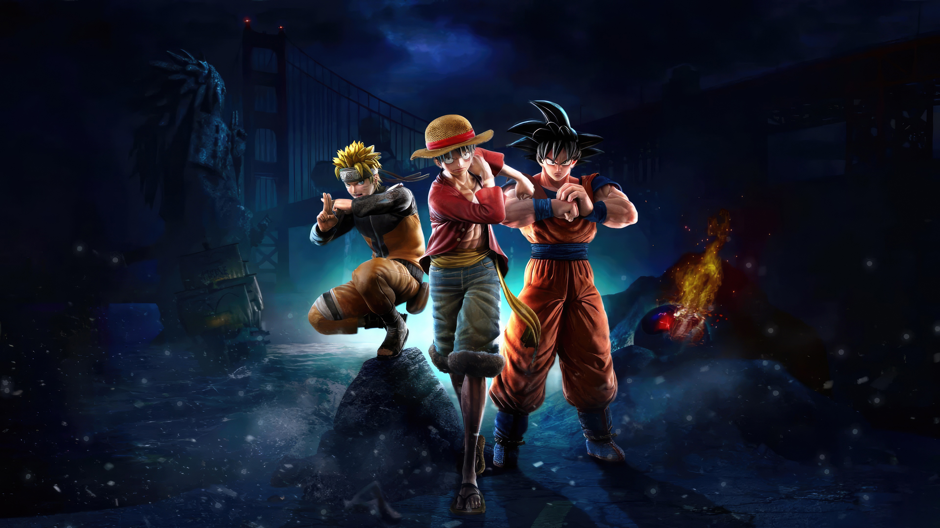 naruto luffy and goku 4k 1695974386