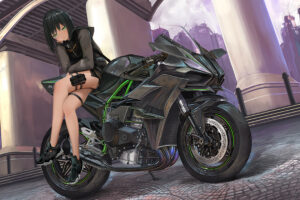 anime girl kawasaki h2r 1696413291