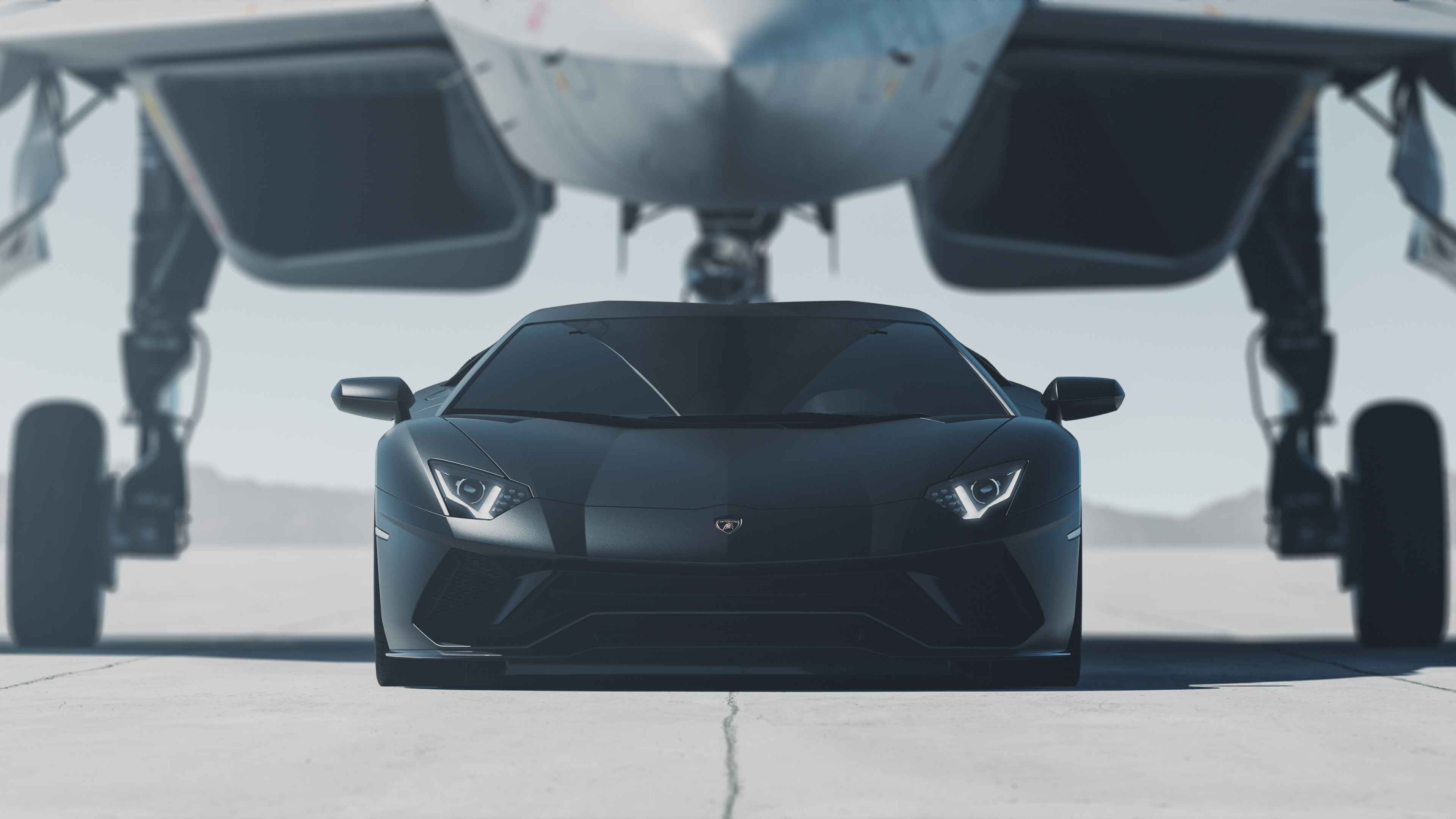 black lamborghini aventador takeoff 4k 1698333800