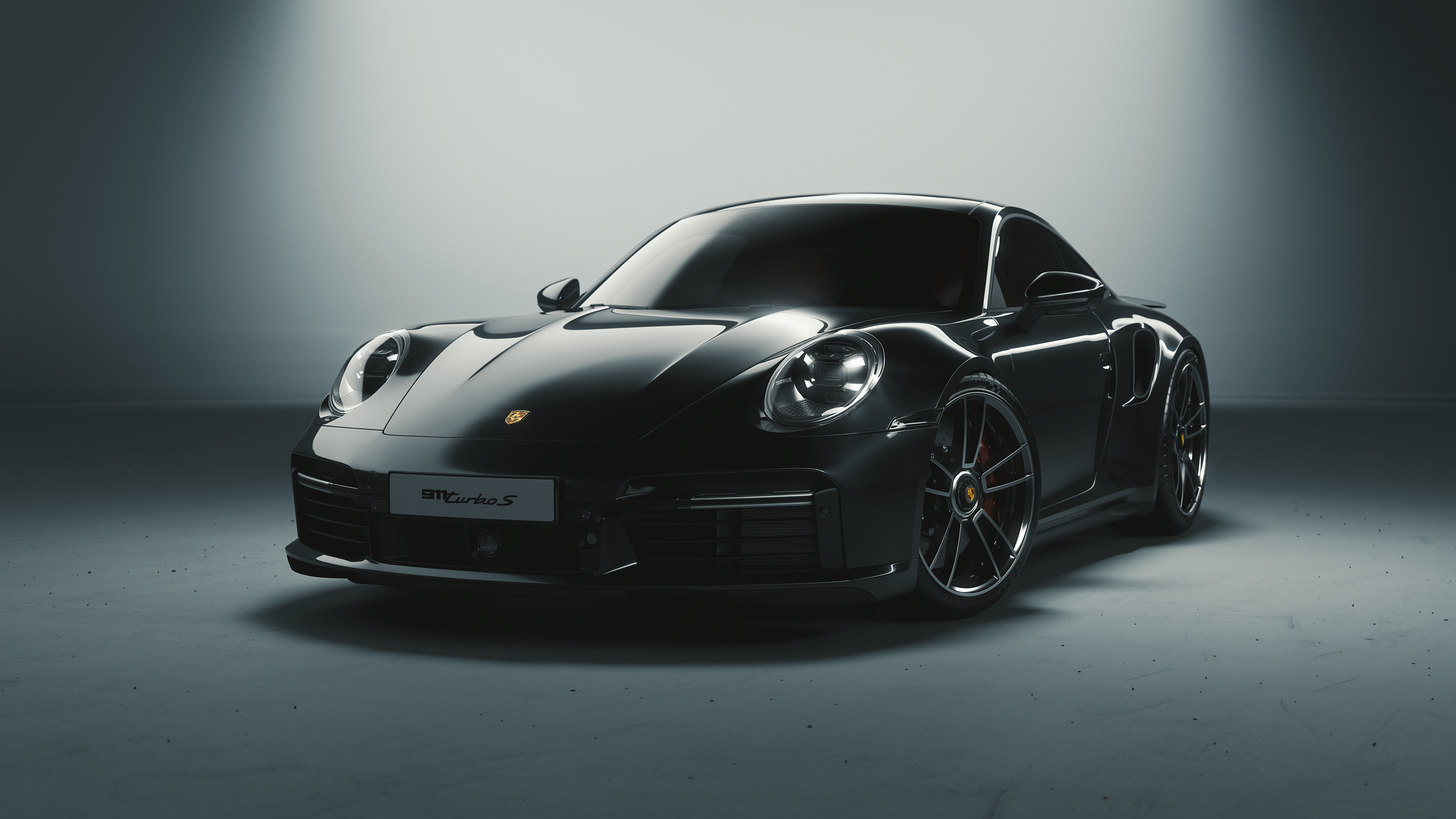 black porsche 911 turbo s 4k 1698175920