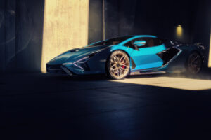 blue lamborghini sian 4k 1698328803