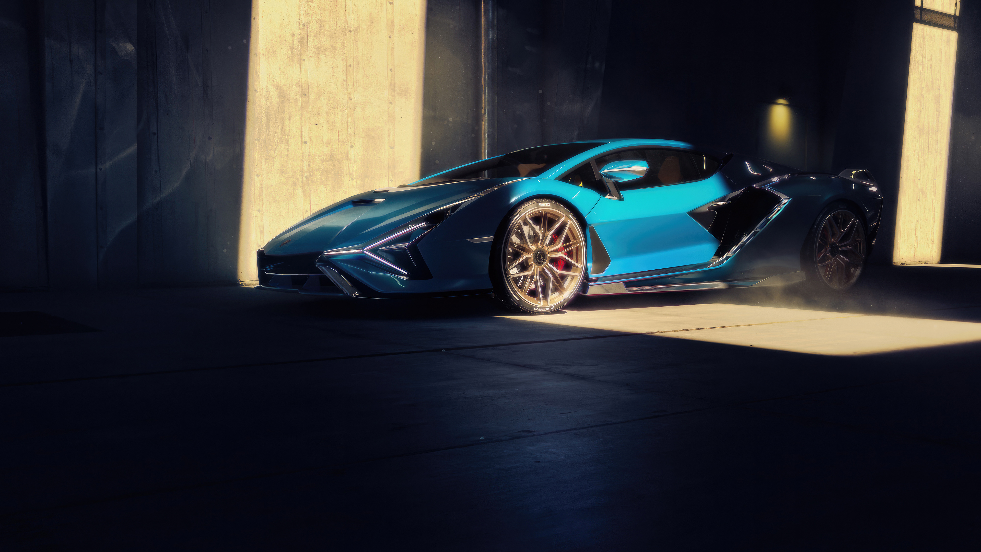 blue lamborghini sian 4k 1698328803