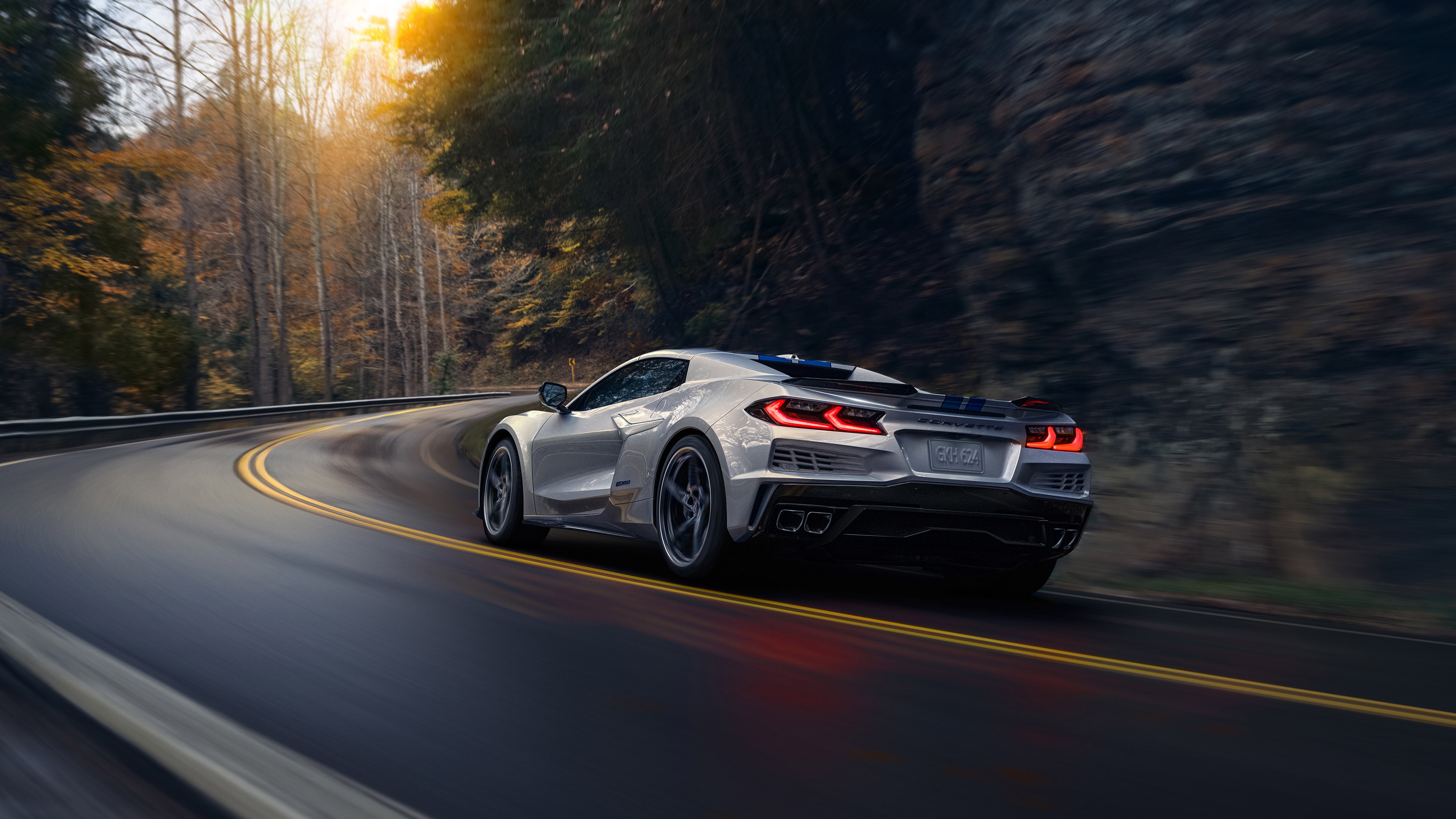 chevrolet corvette e ray rear car 4k 1698569683