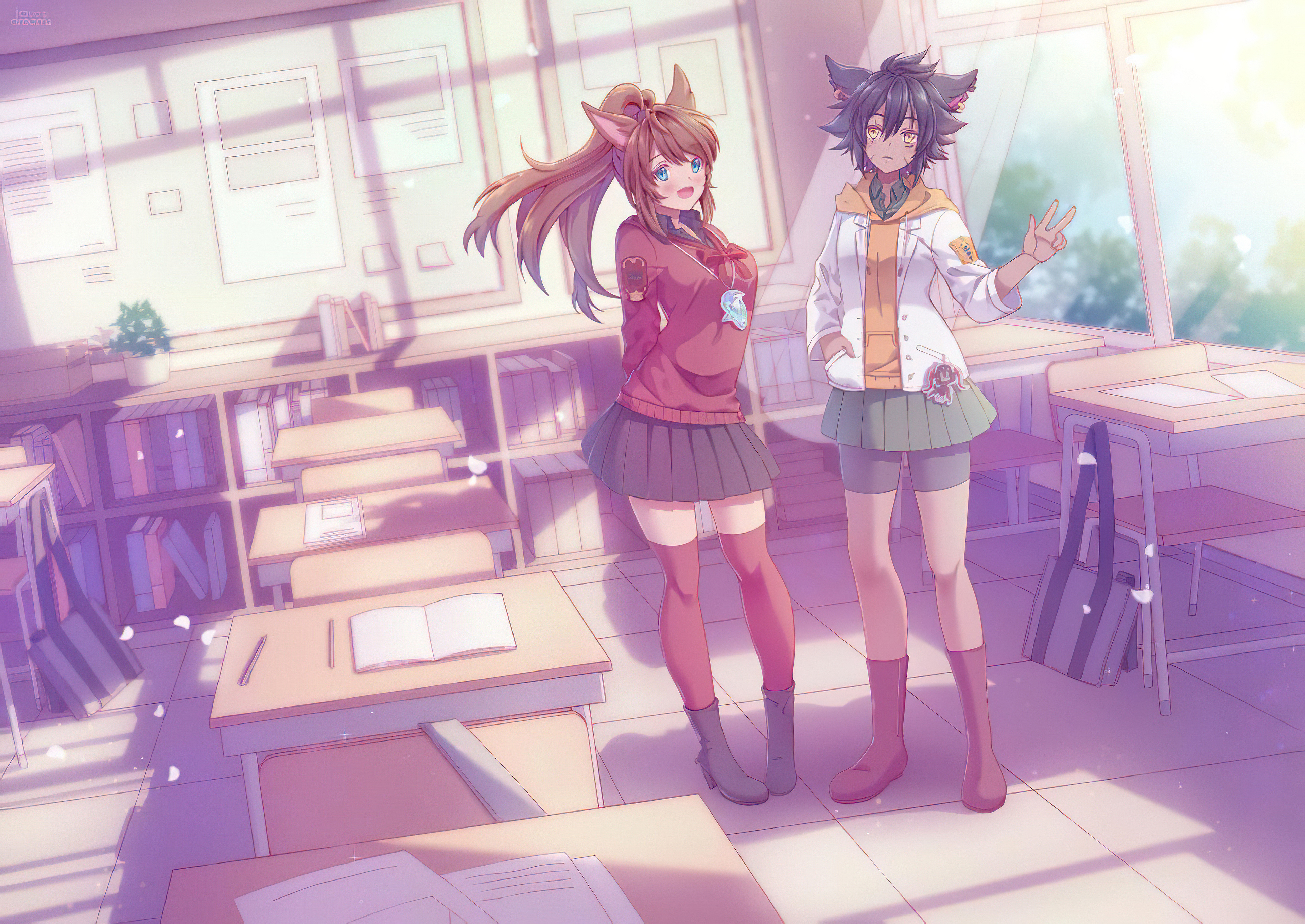 classroom anime girl 4k 1696774297