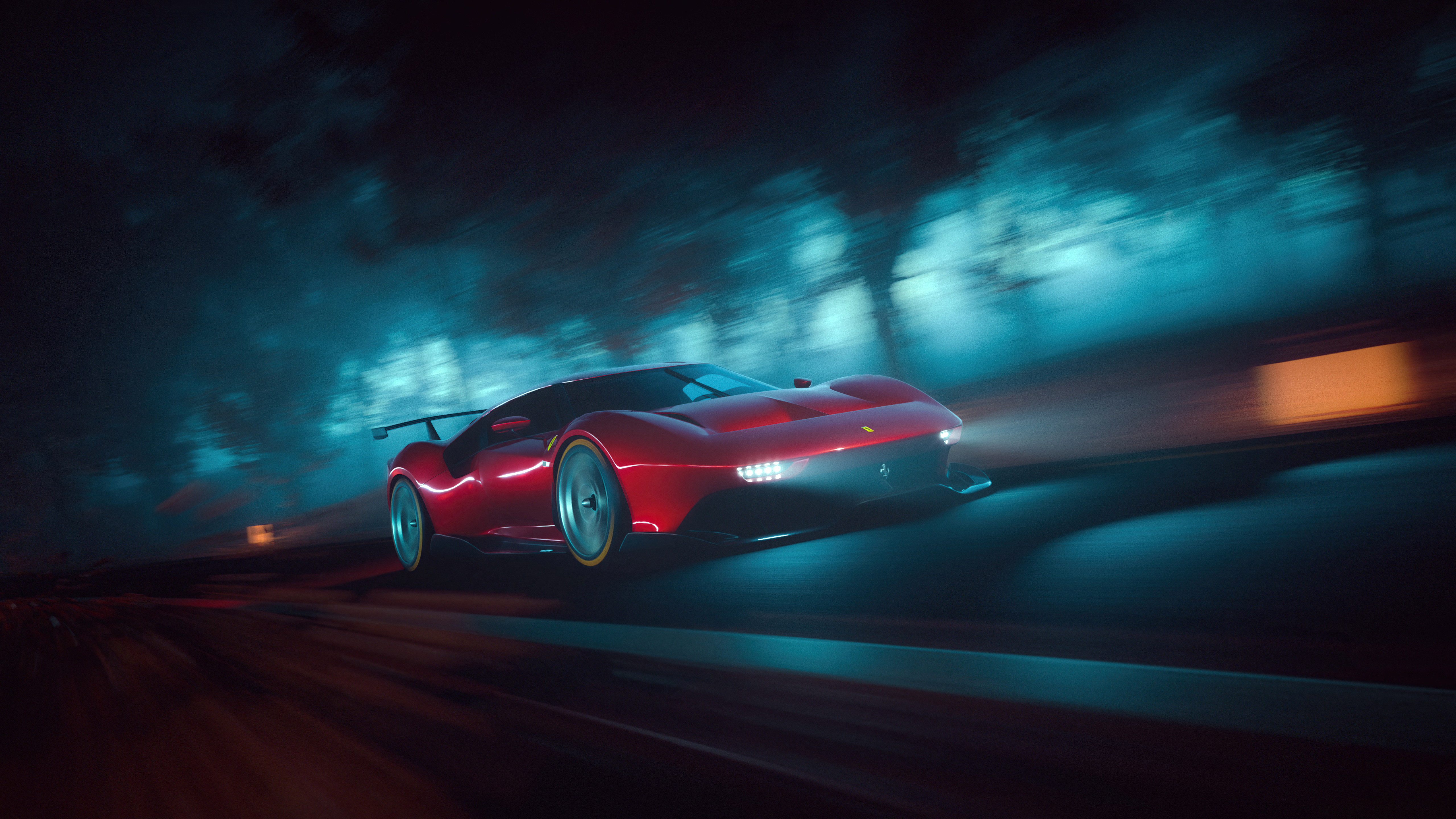 ferrari p80 c cgi car road 4k 1698679097