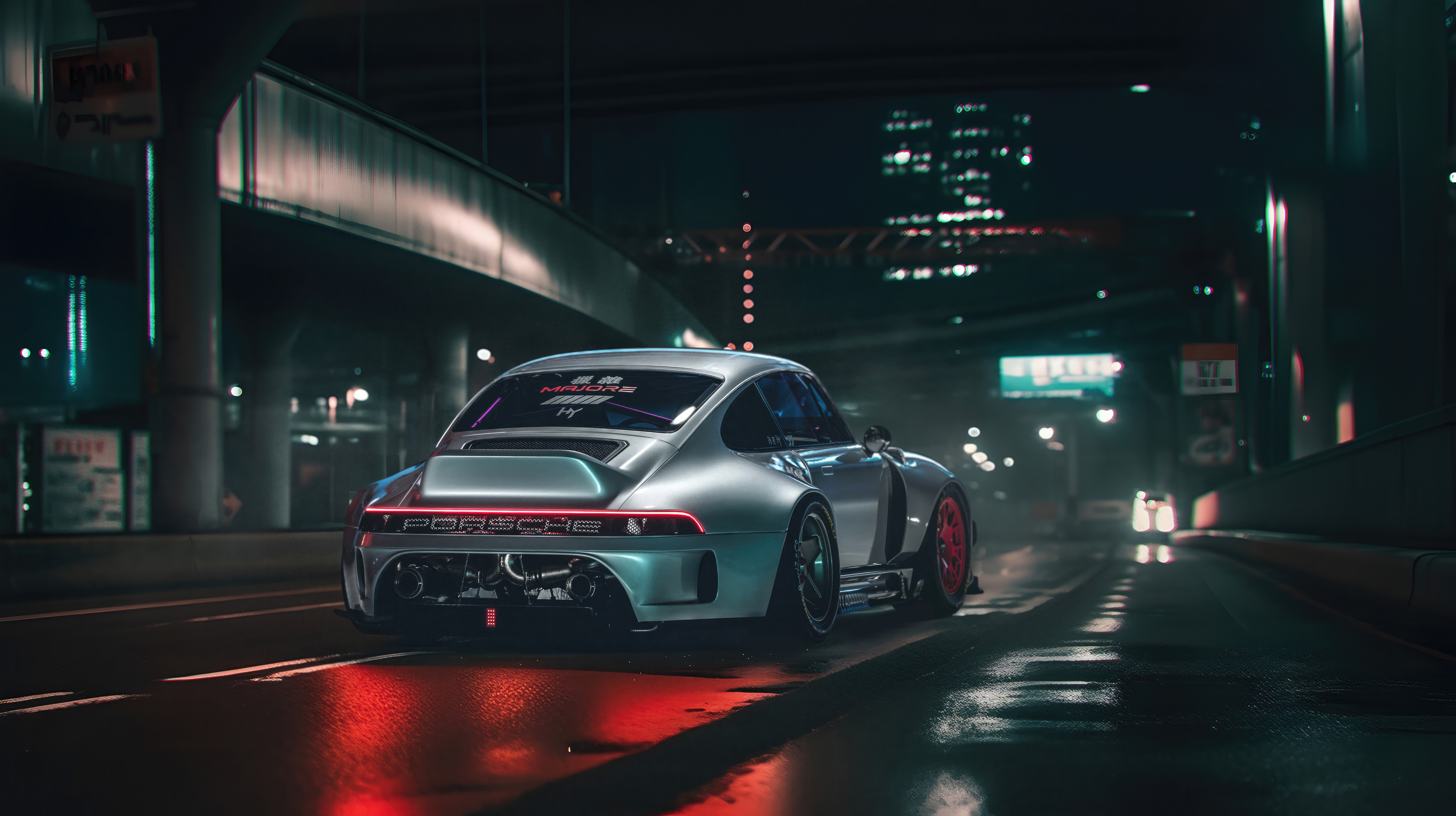 futuristic vibes cyberpunk porsche 1697749337