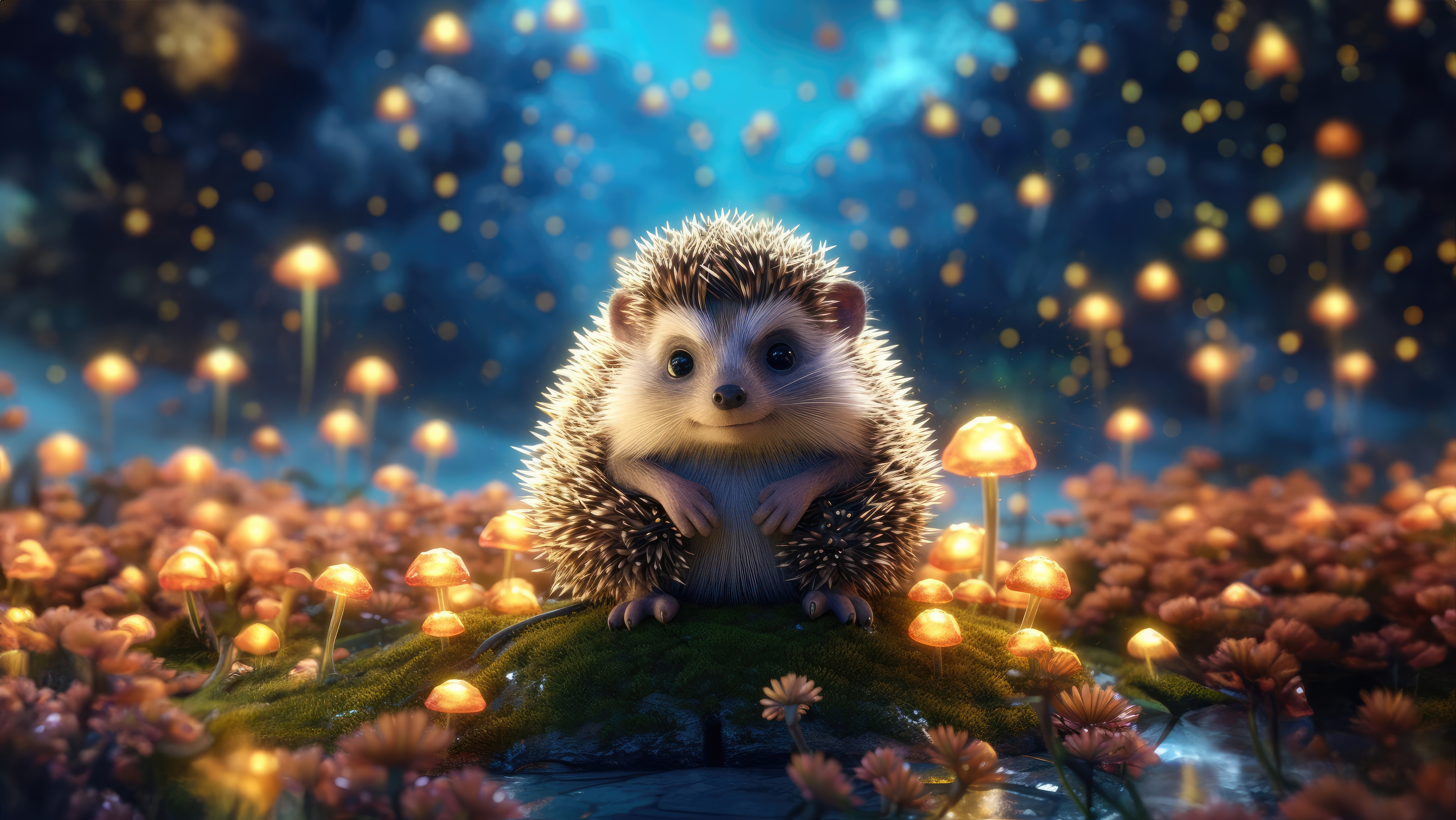 hedgehog cute 4k 1697111527