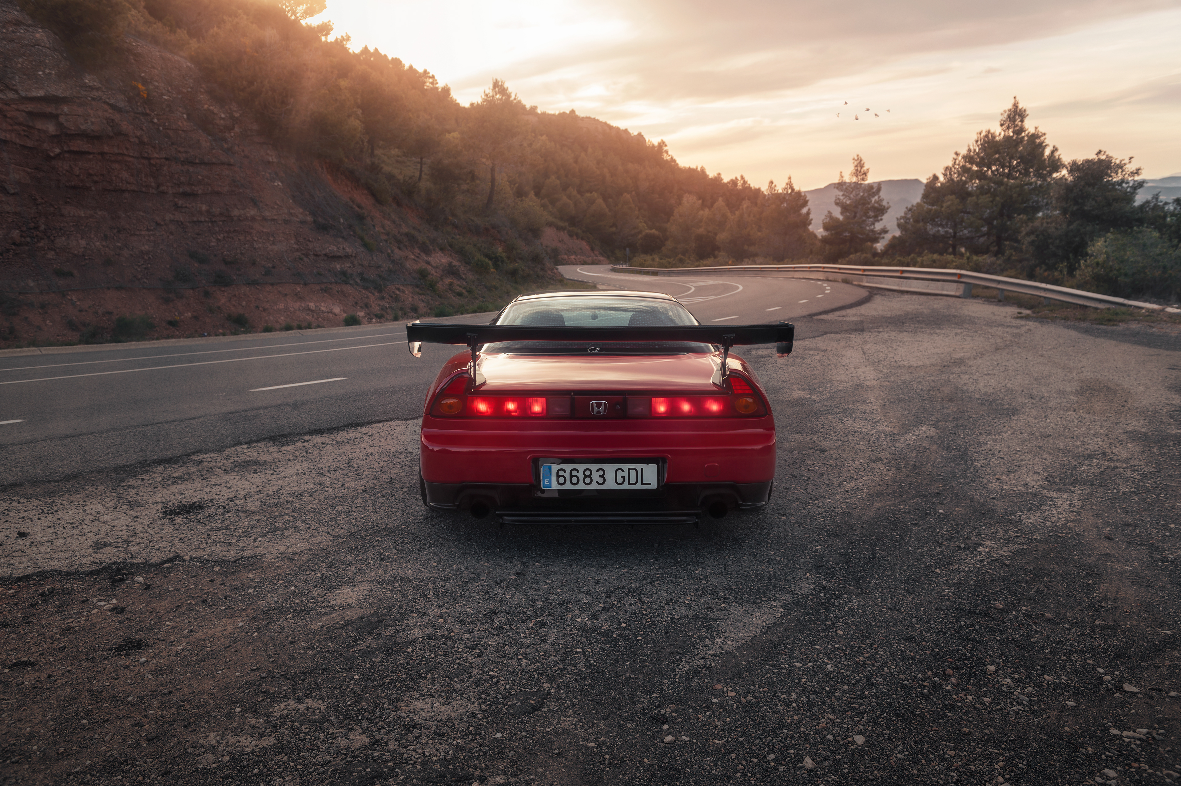 honda nsx sunset road 4k 1698402463