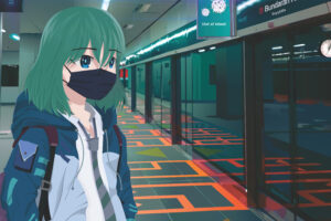 jakarta cyberpunk anime girl mask 4k 1696187628