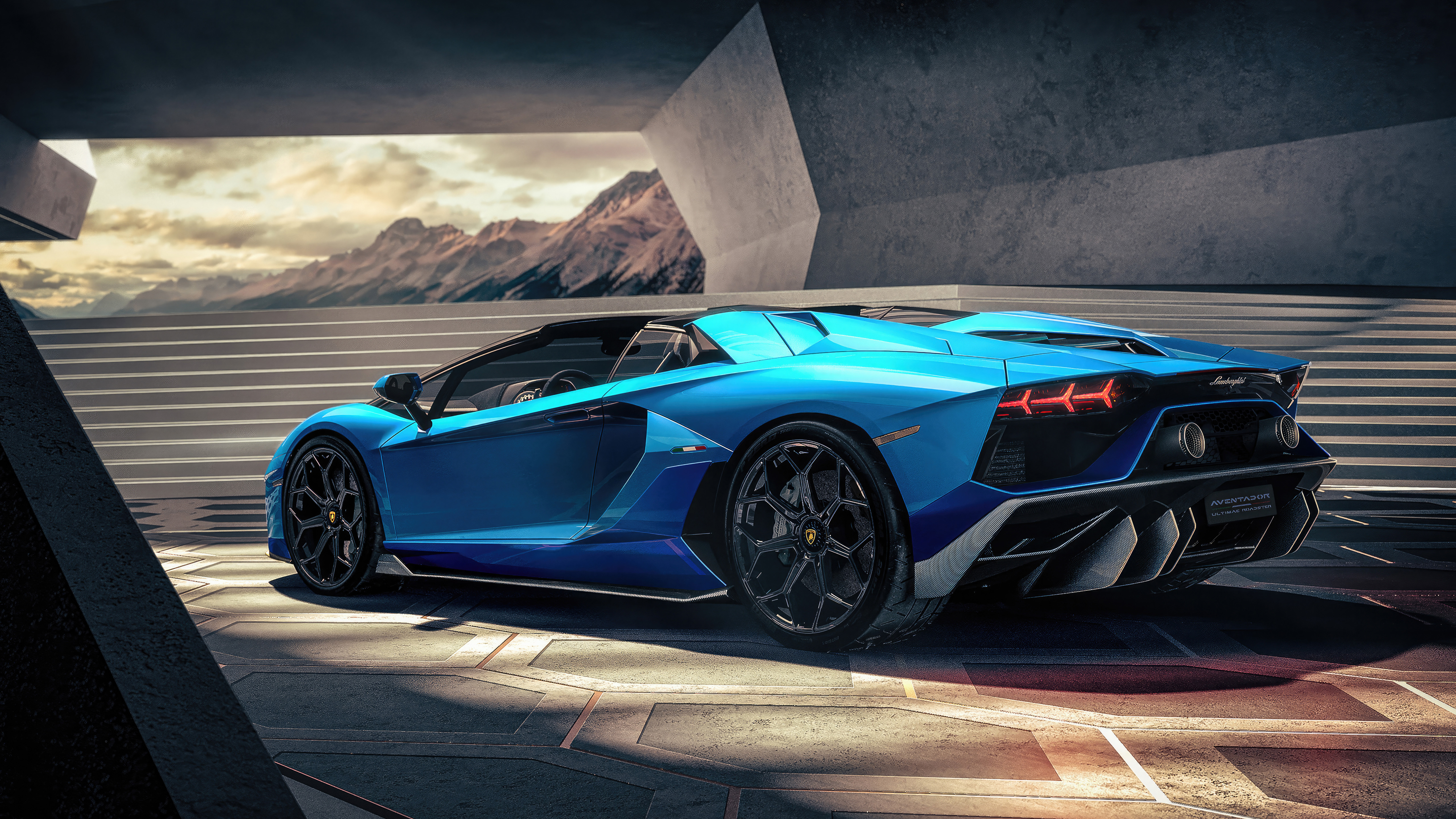 lamborghini aventador ultimae dynamic rear 2023 4k 1697714327