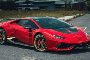 lamborghini huracan red wrap wrapstyle view 4k 1698440946