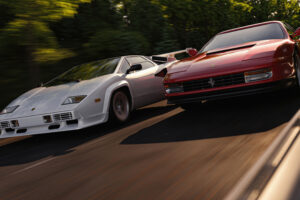 lambroghini countach and ferrari 4k 1698235815