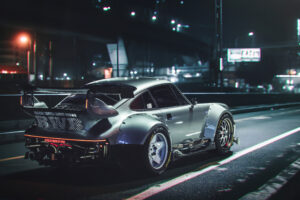 nightfall drive cyberpunk porsche 4k 1697749337