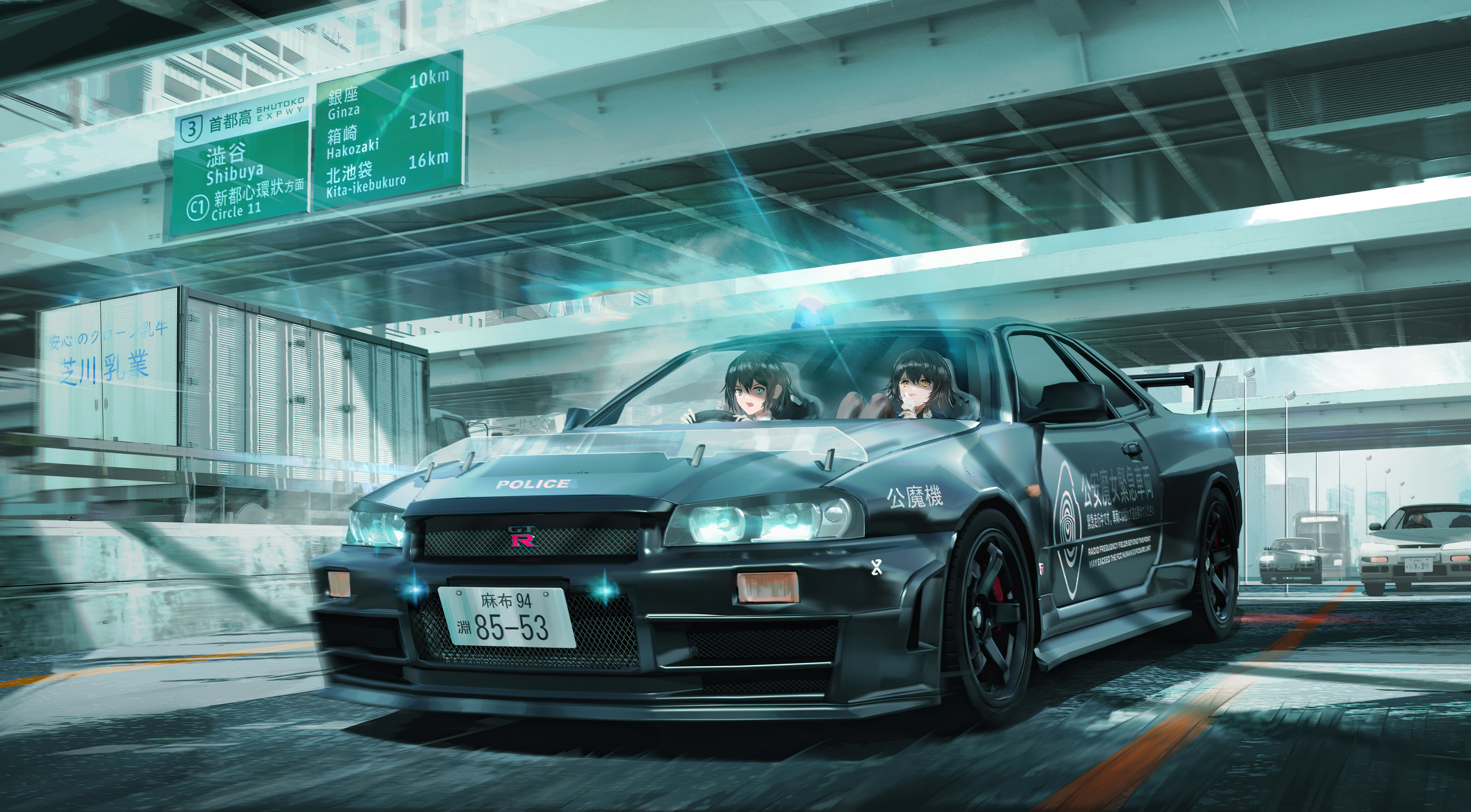 nissan gtr r34 anime girl 4k 1696172501