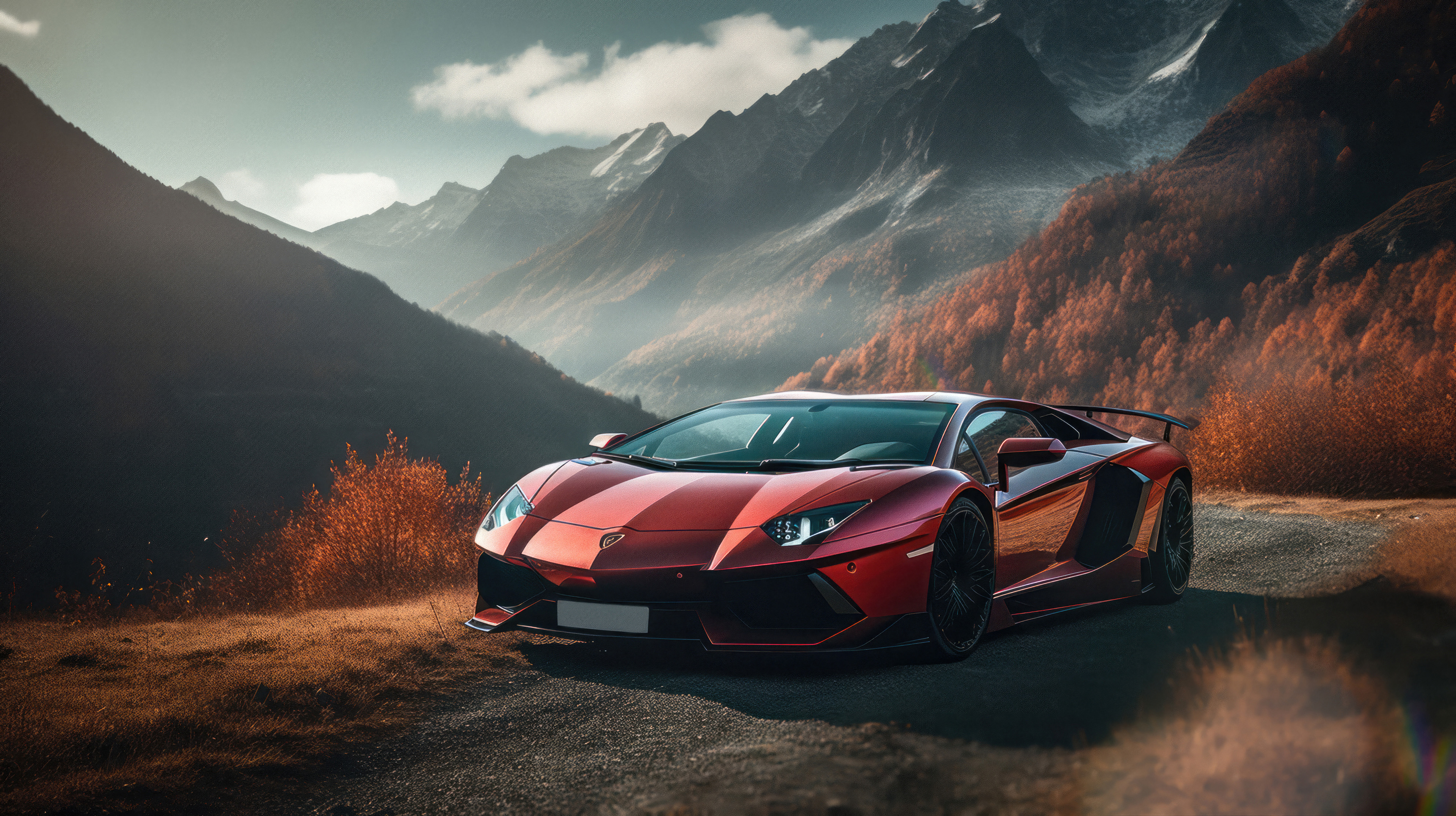 orange lamborghini aventador 2023 4k 1697839866