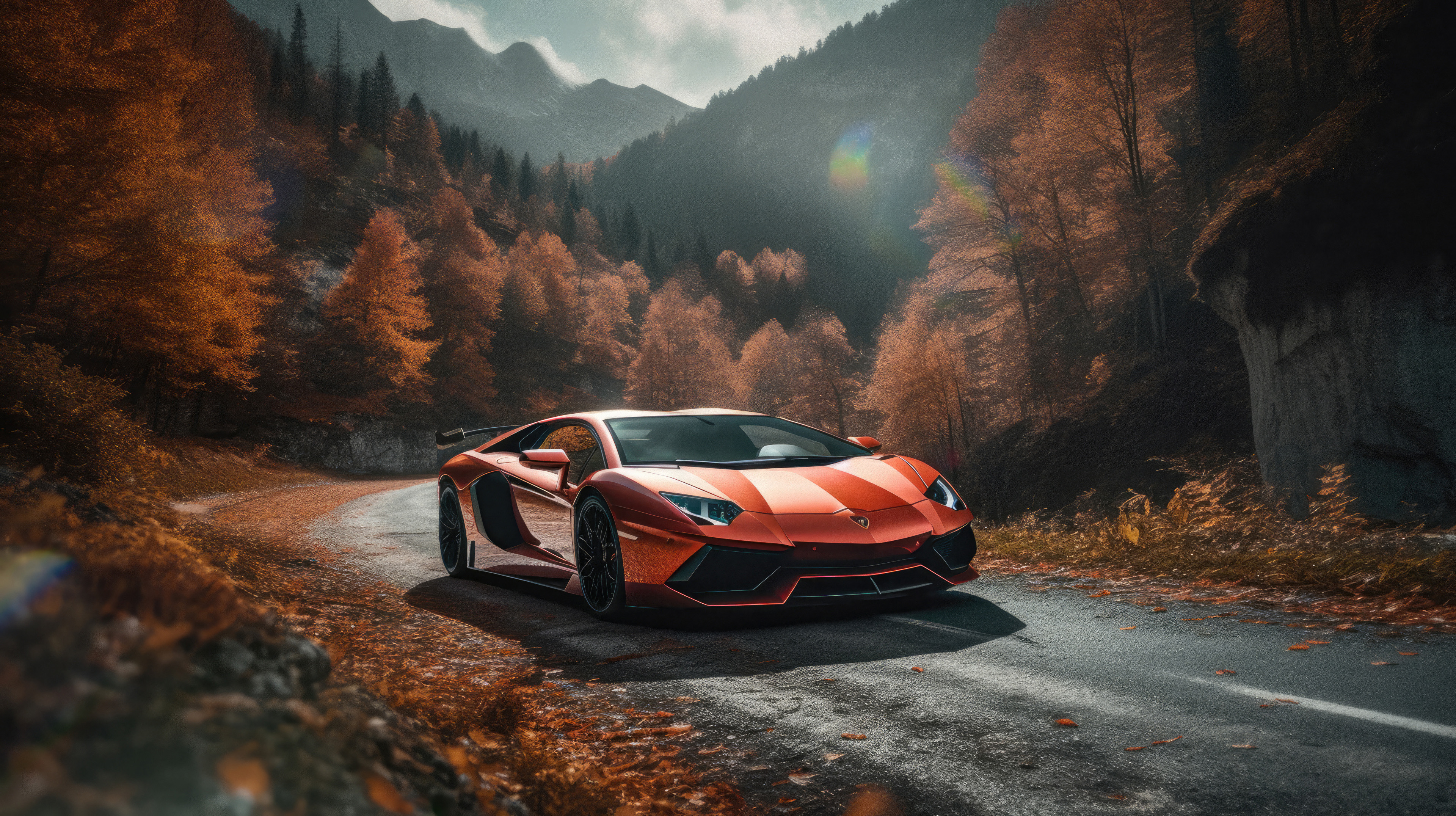 orange lamborghini aventador car 1697839863