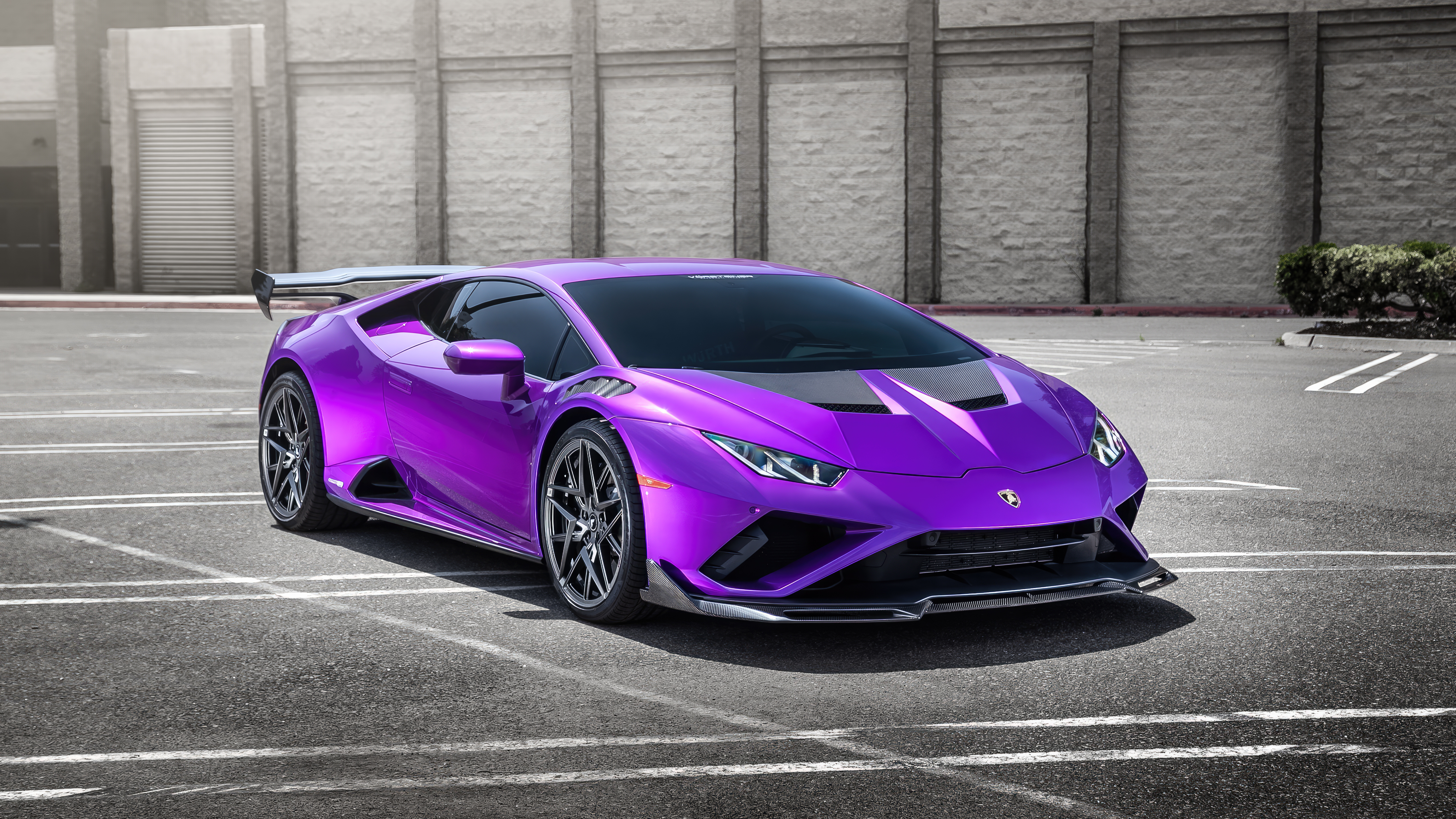 purple lamborghini huracan evo 4k 1698437999