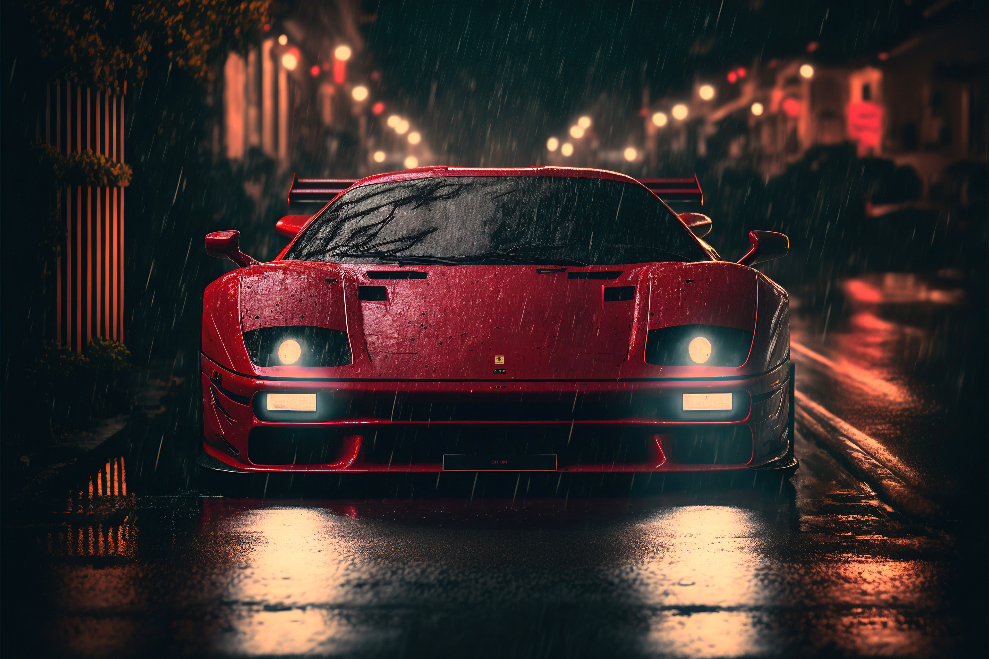 red ferrari view 4k 1698414069