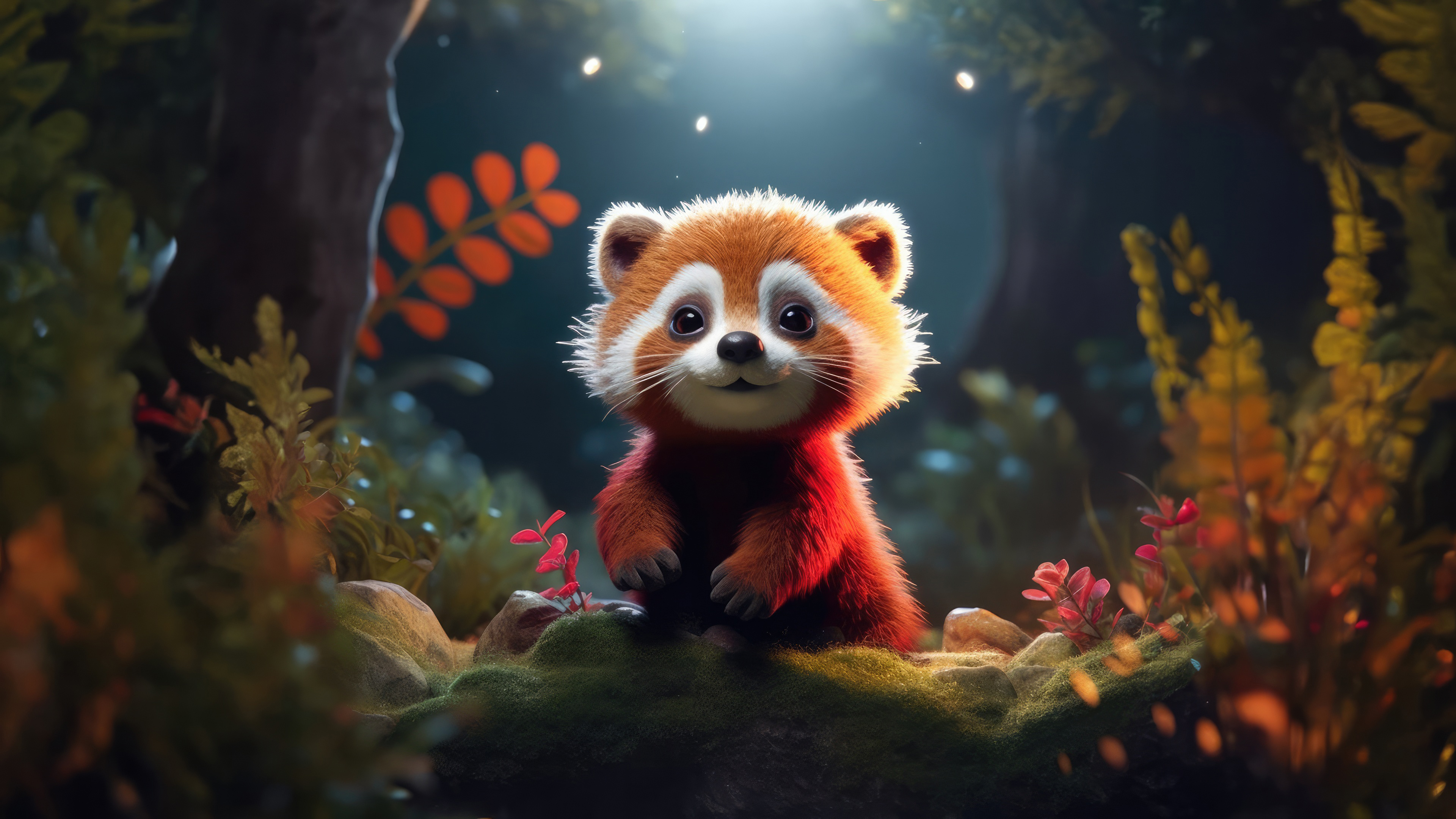 red panda cute 4k 1697111527